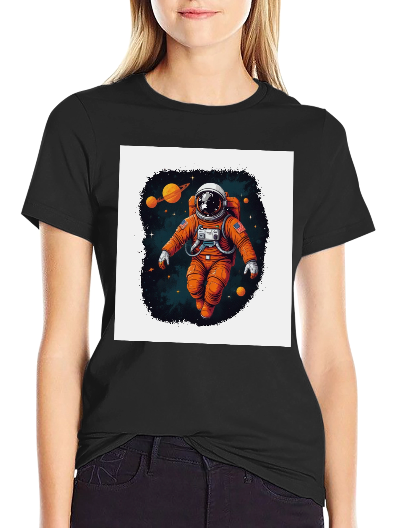 Astronaut in Space Graphic T-Shirt