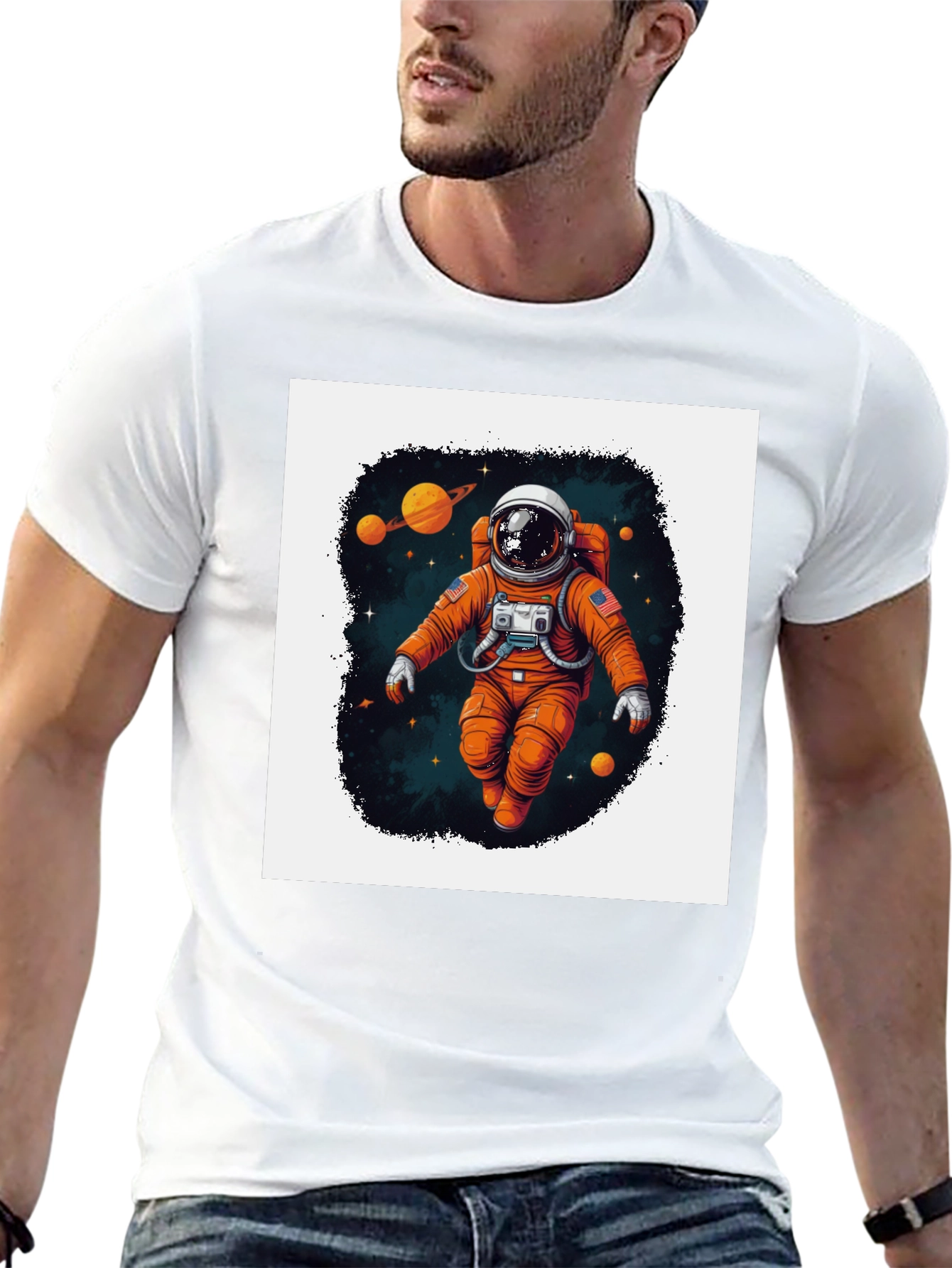 Astronaut in Space Graphic T-Shirt