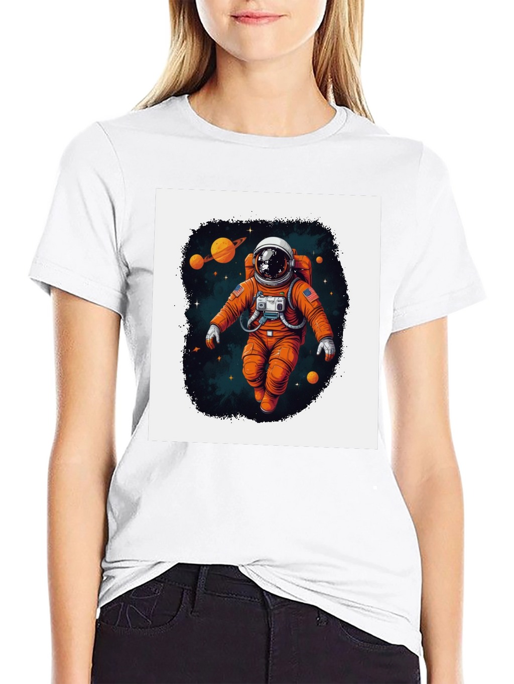 Astronaut in Space Graphic T-Shirt