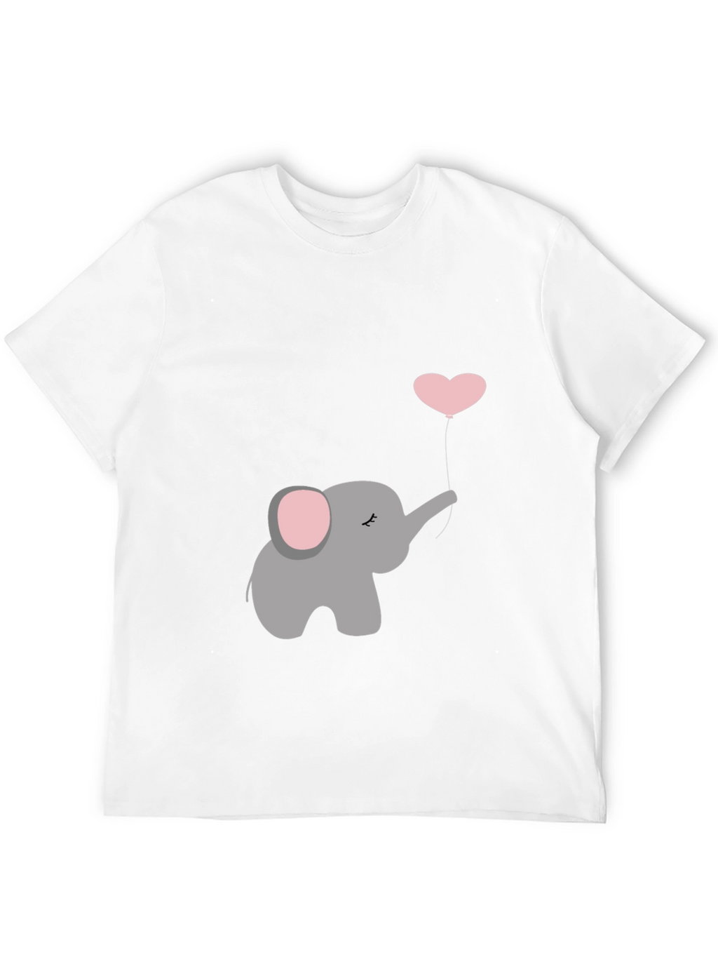 Elephant Heart Balloon Graphic Tee - Black