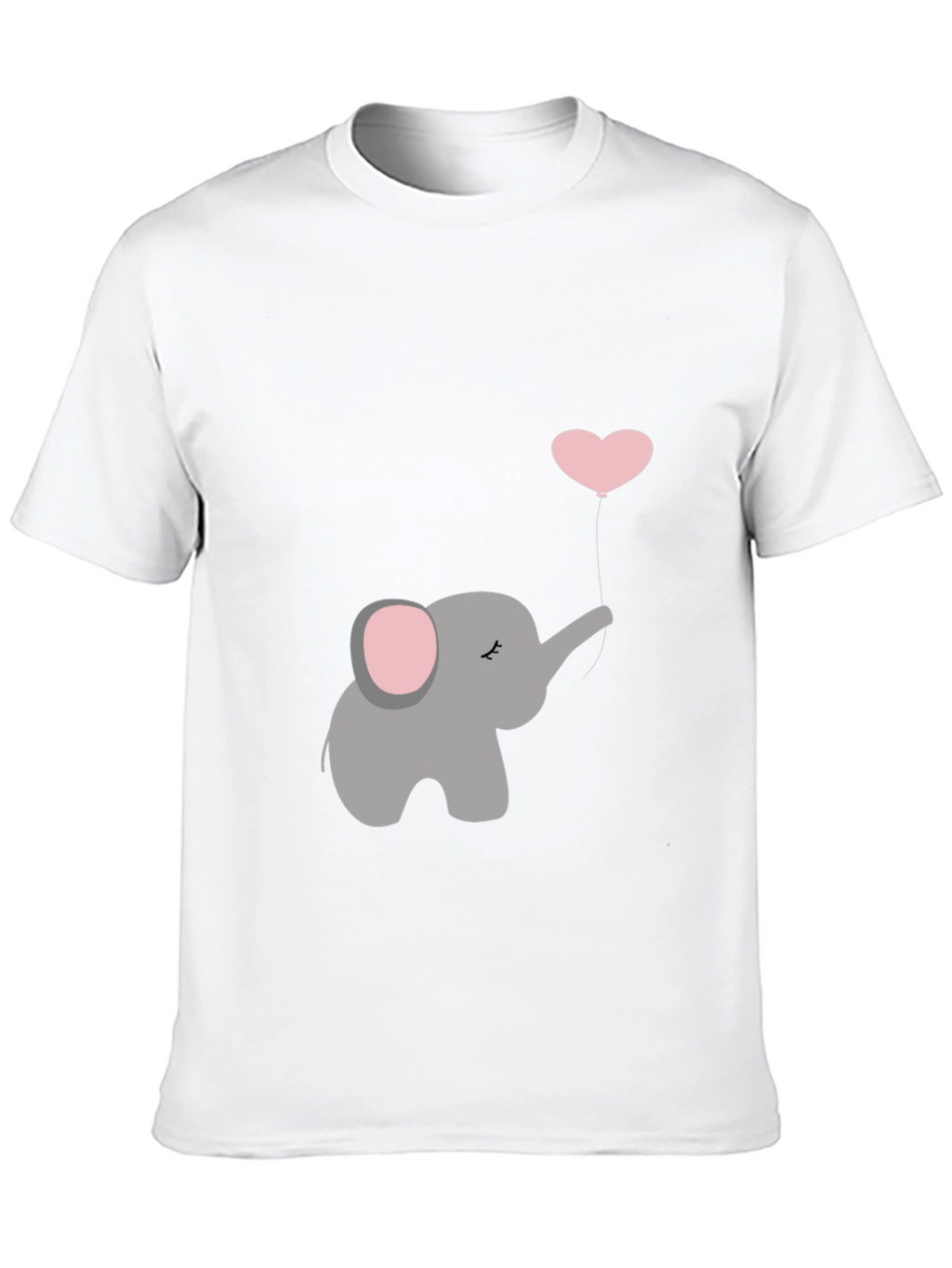 Elephant Heart Balloon Graphic Tee - Black