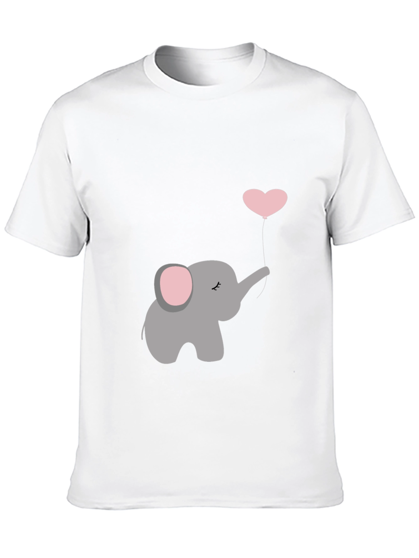 Elephant Heart Balloon Graphic Tee - Black