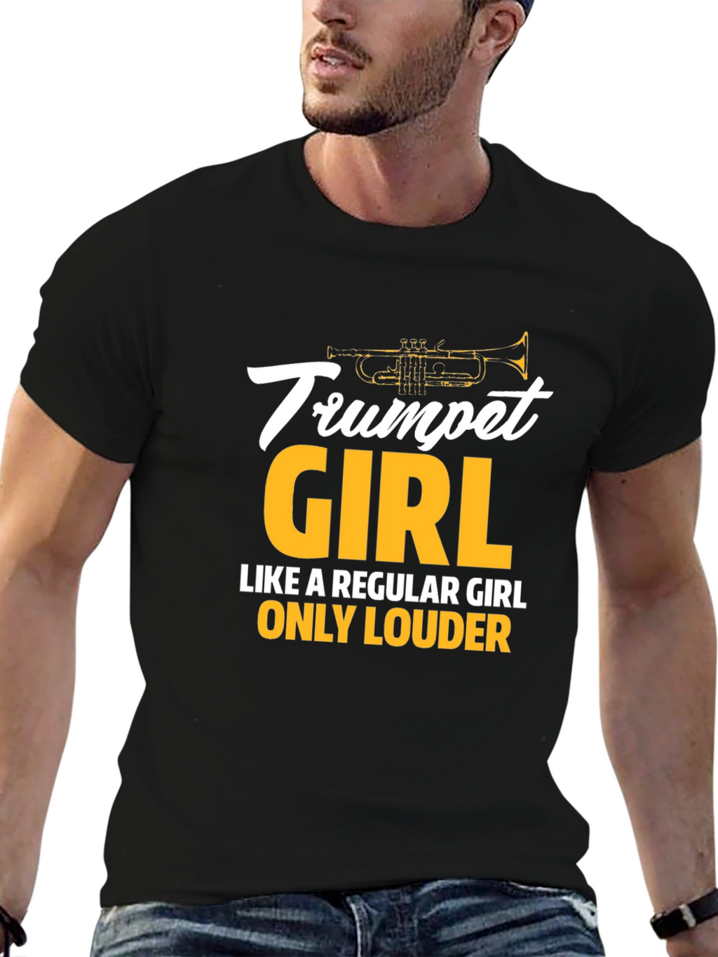 Trumpet Girl T-Shirt - Musician Gift
