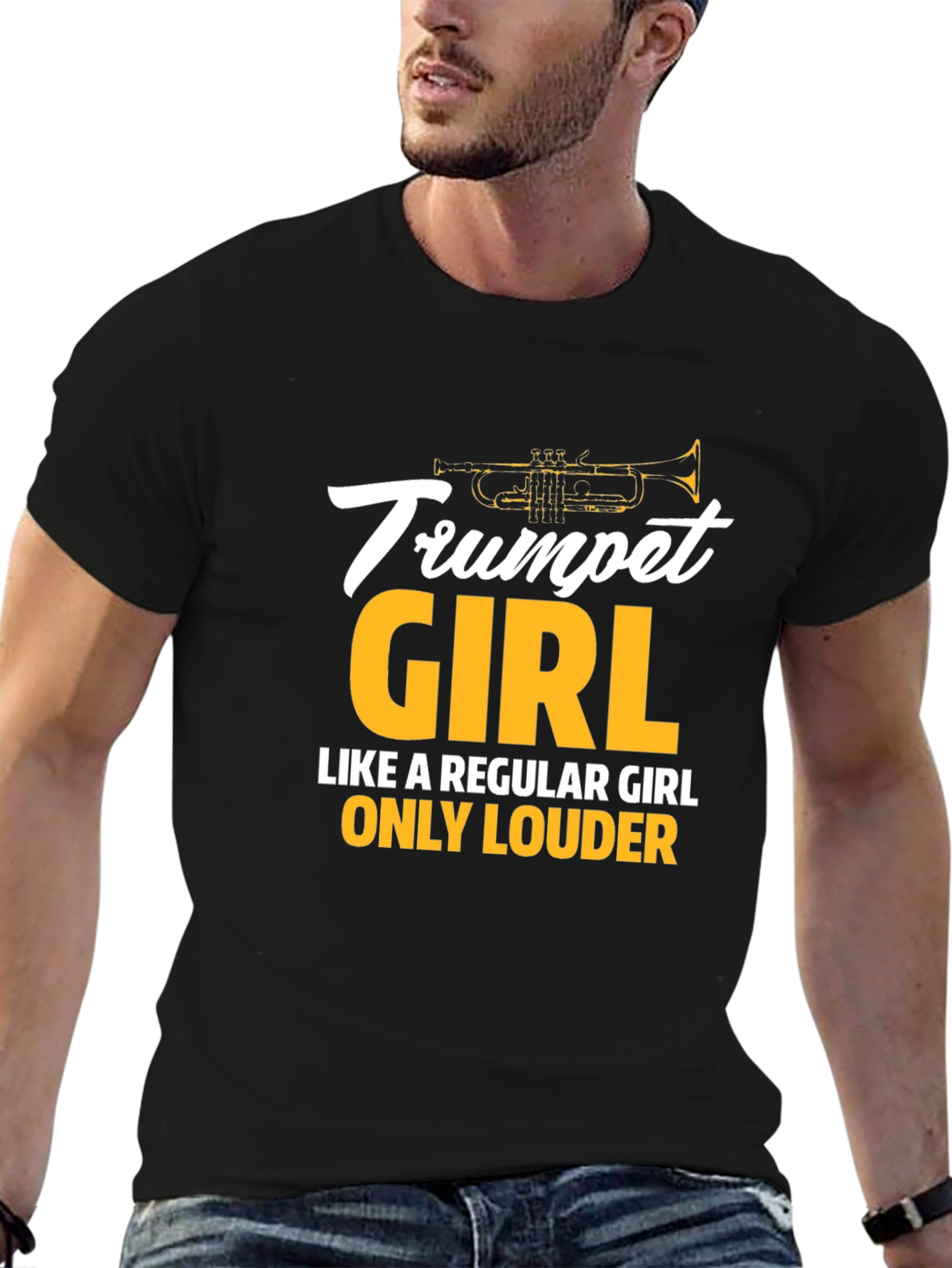 Trumpet Girl T-Shirt - Musician Gift