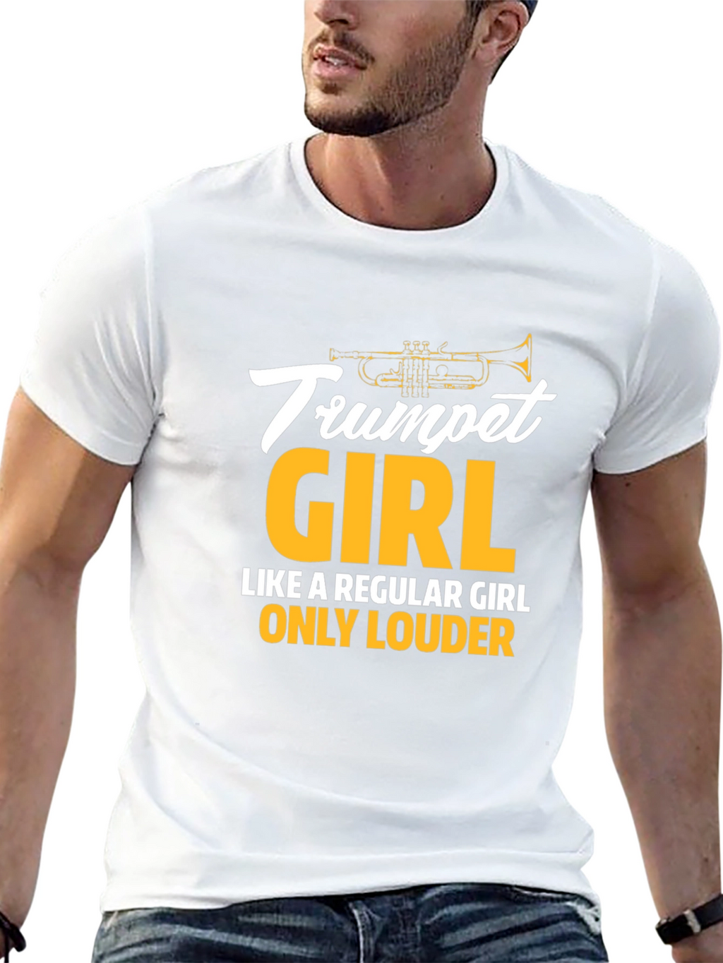 Trumpet Girl T-Shirt - Musician Gift