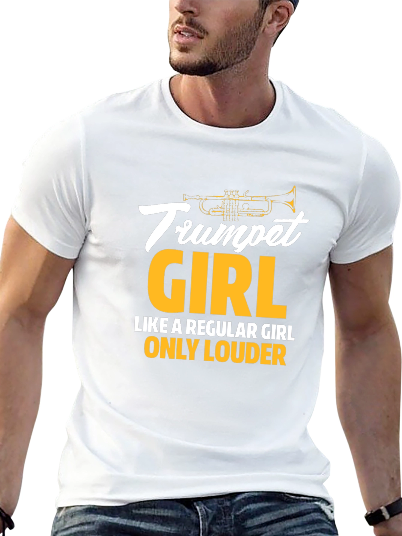 Trumpet Girl T-Shirt - Musician Gift
