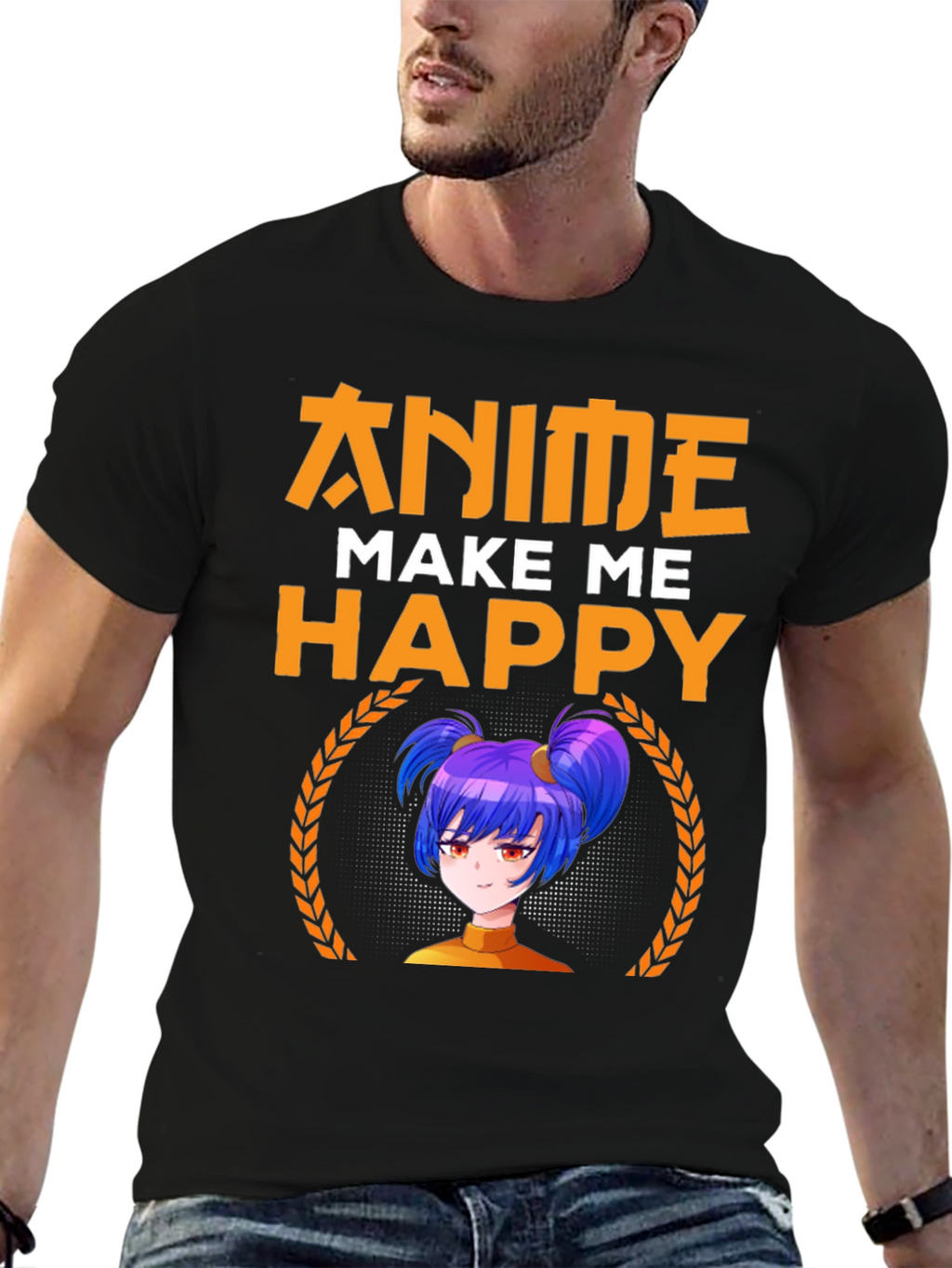 Anime Make Me Happy Graphic Tee