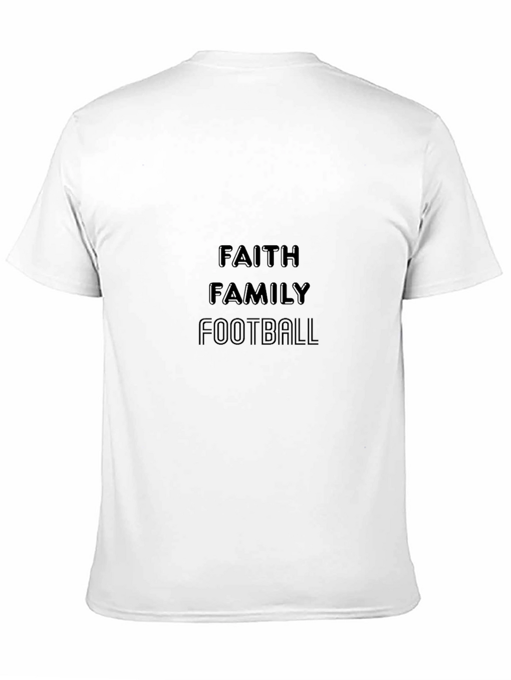 Faith Family Football Black T-Shirt