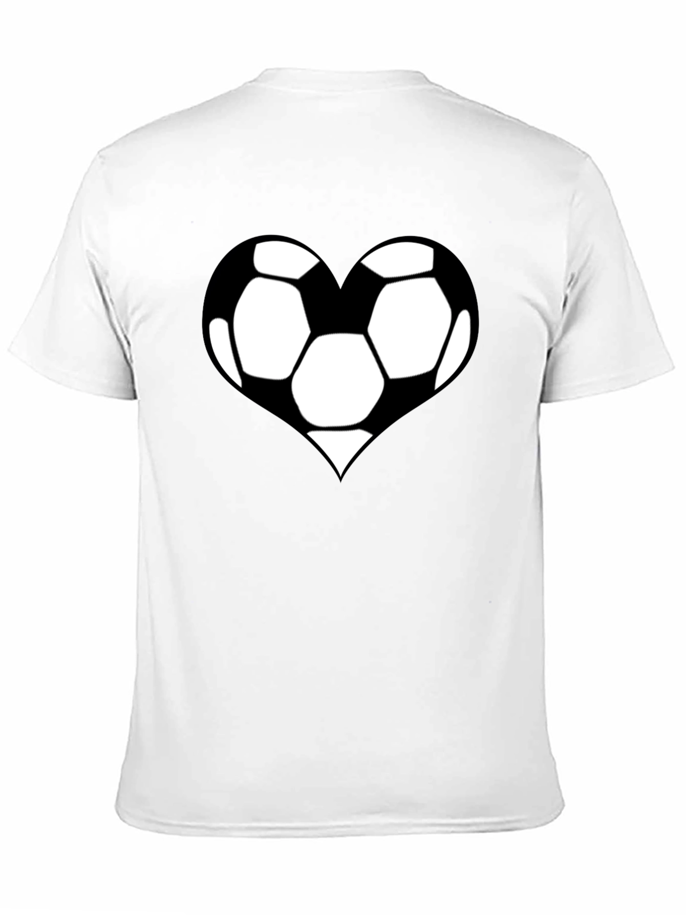 Soccer Heart T-Shirt - Black Cotton Graphic Tee