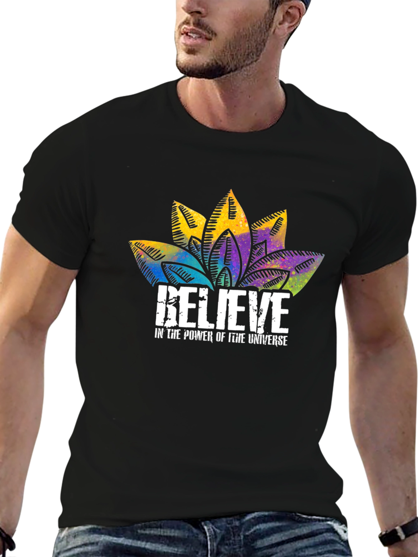 Believe Universe T-Shirt - Lotus Design