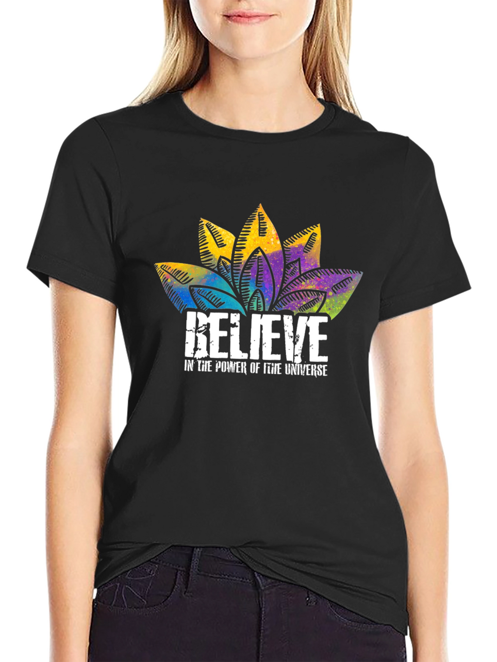 Believe Universe T-Shirt - Lotus Design