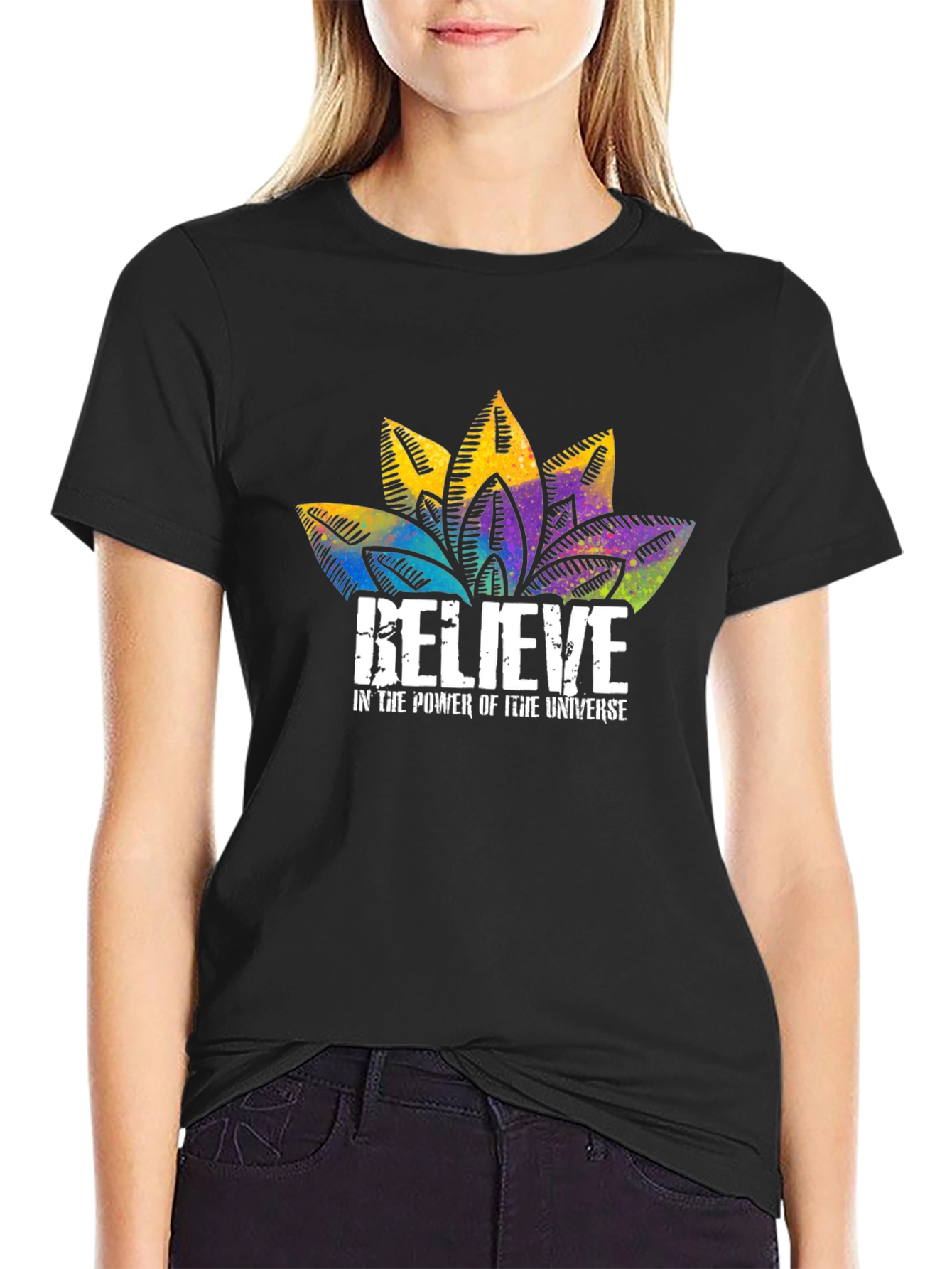 Believe Universe T-Shirt - Lotus Design