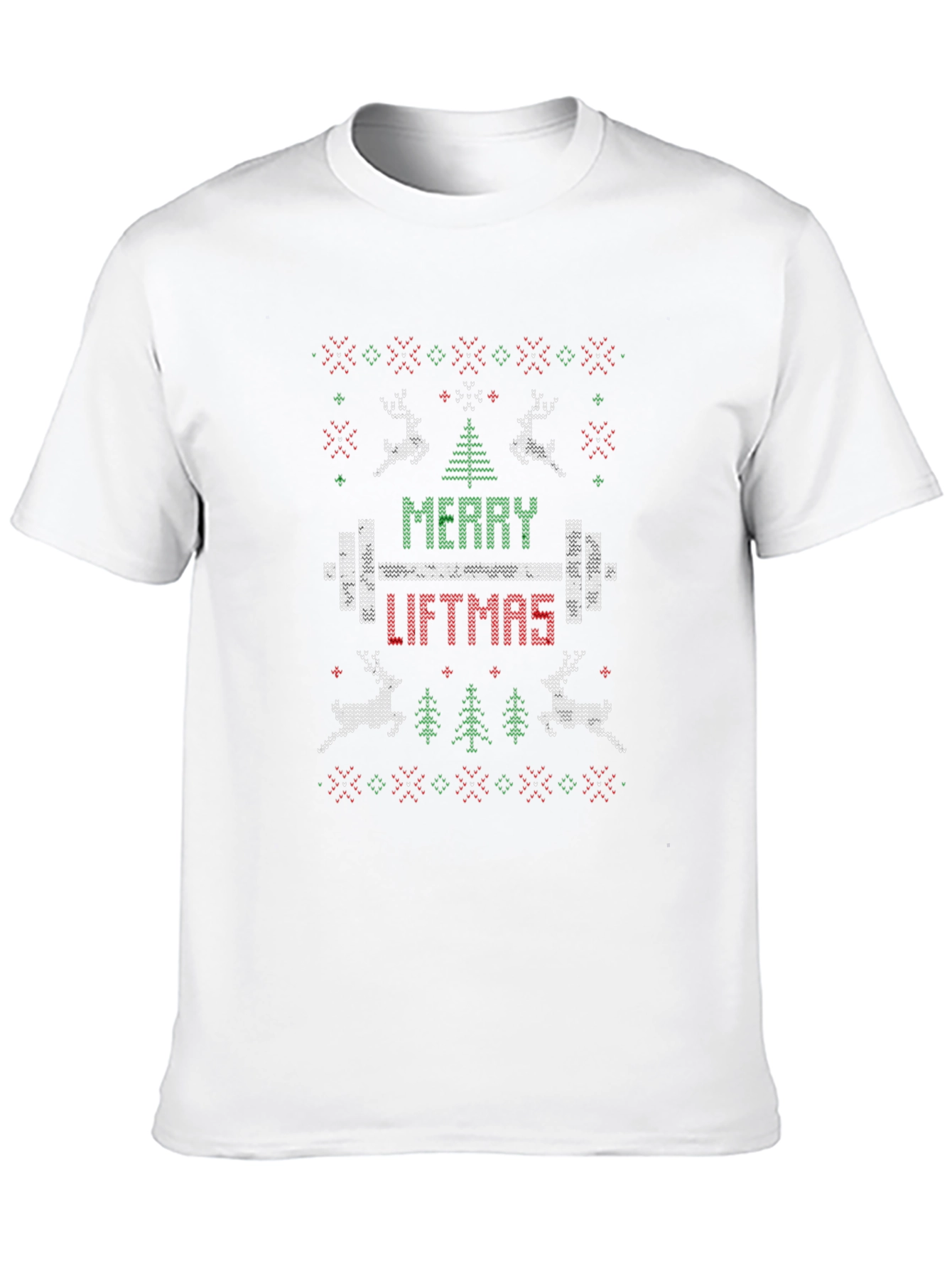 Merry Liftmas Weightlifting Holiday Ugly T-Shirt