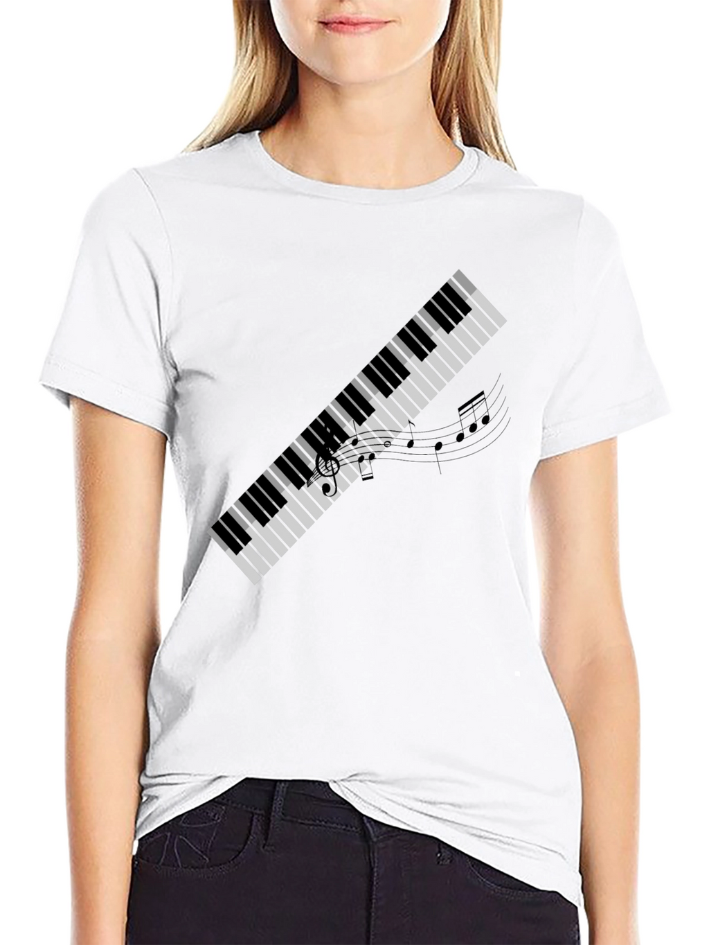 Piano Keys Graphic Tee - Music Lovers Shirt