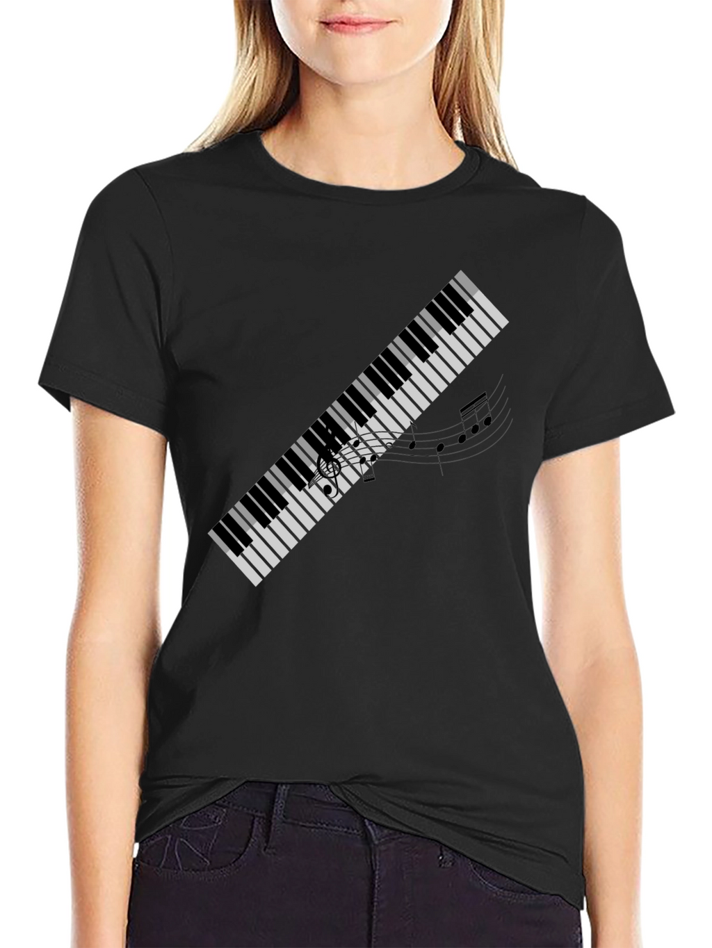 Piano Keys Graphic Tee - Music Lovers Shirt