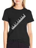 Piano Keys Graphic Tee - Music Lovers Shirt
