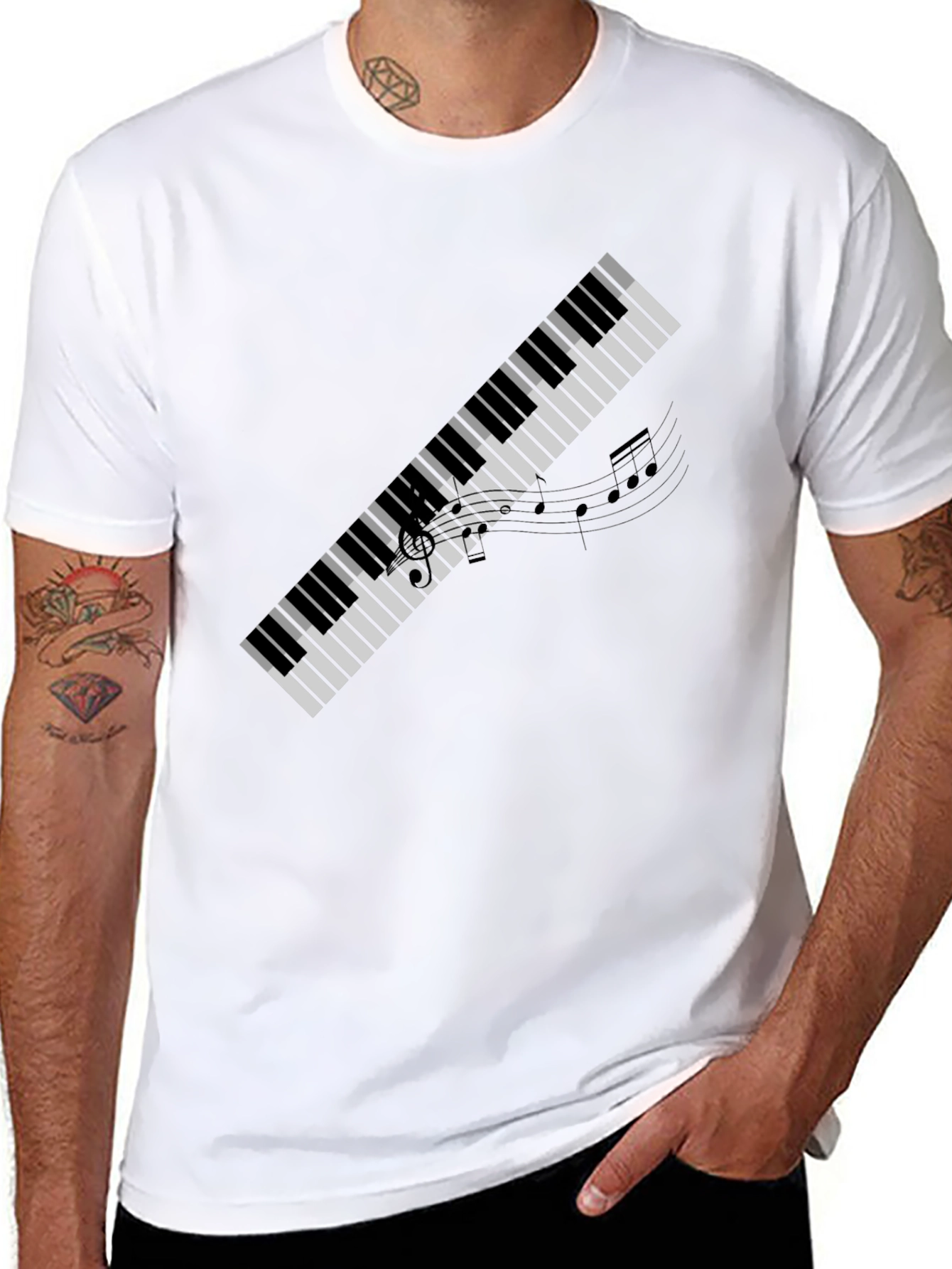 Piano Keys Graphic Tee - Music Lovers Shirt
