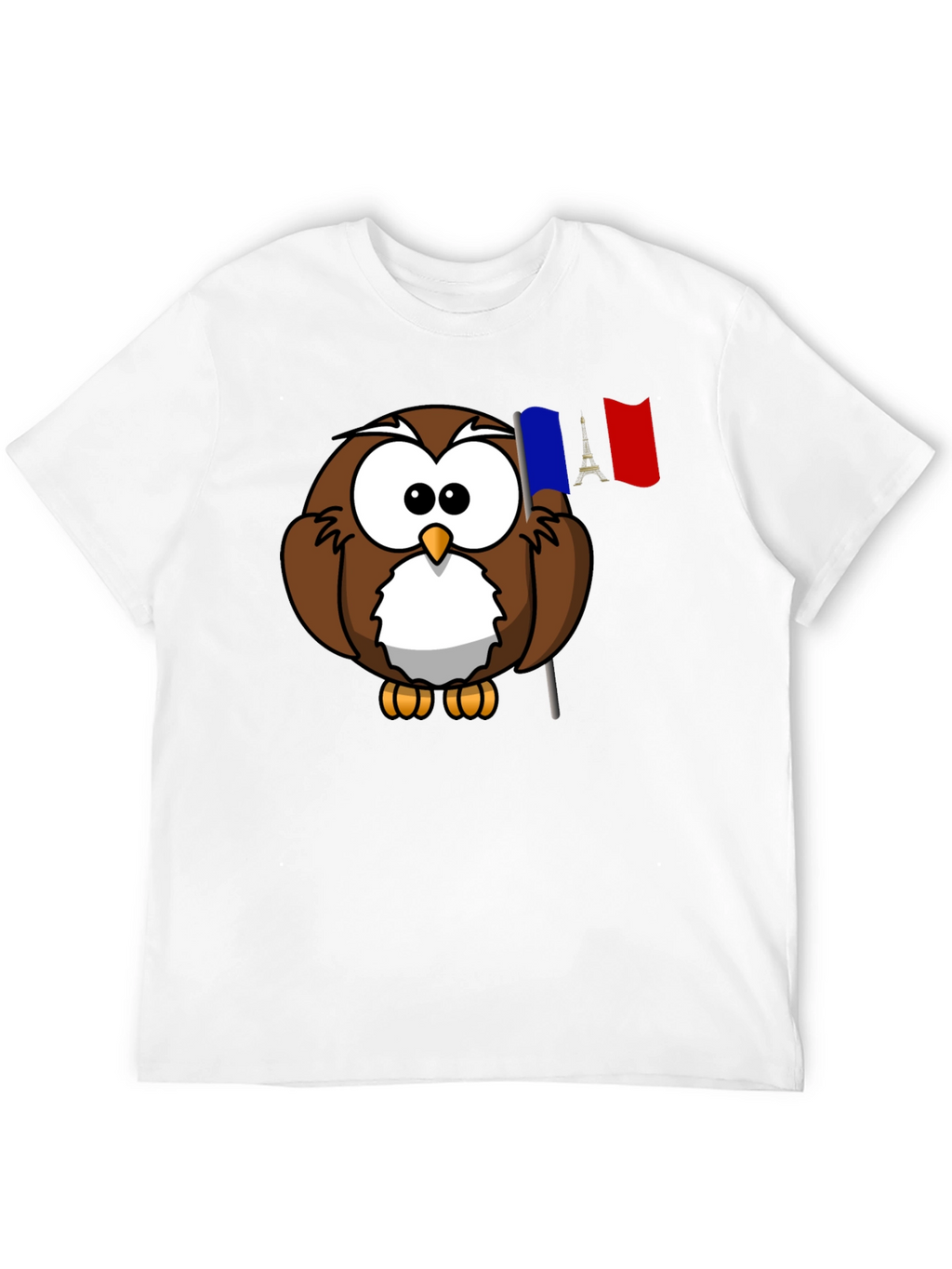 Owl Holding French Flag T-Shirt
