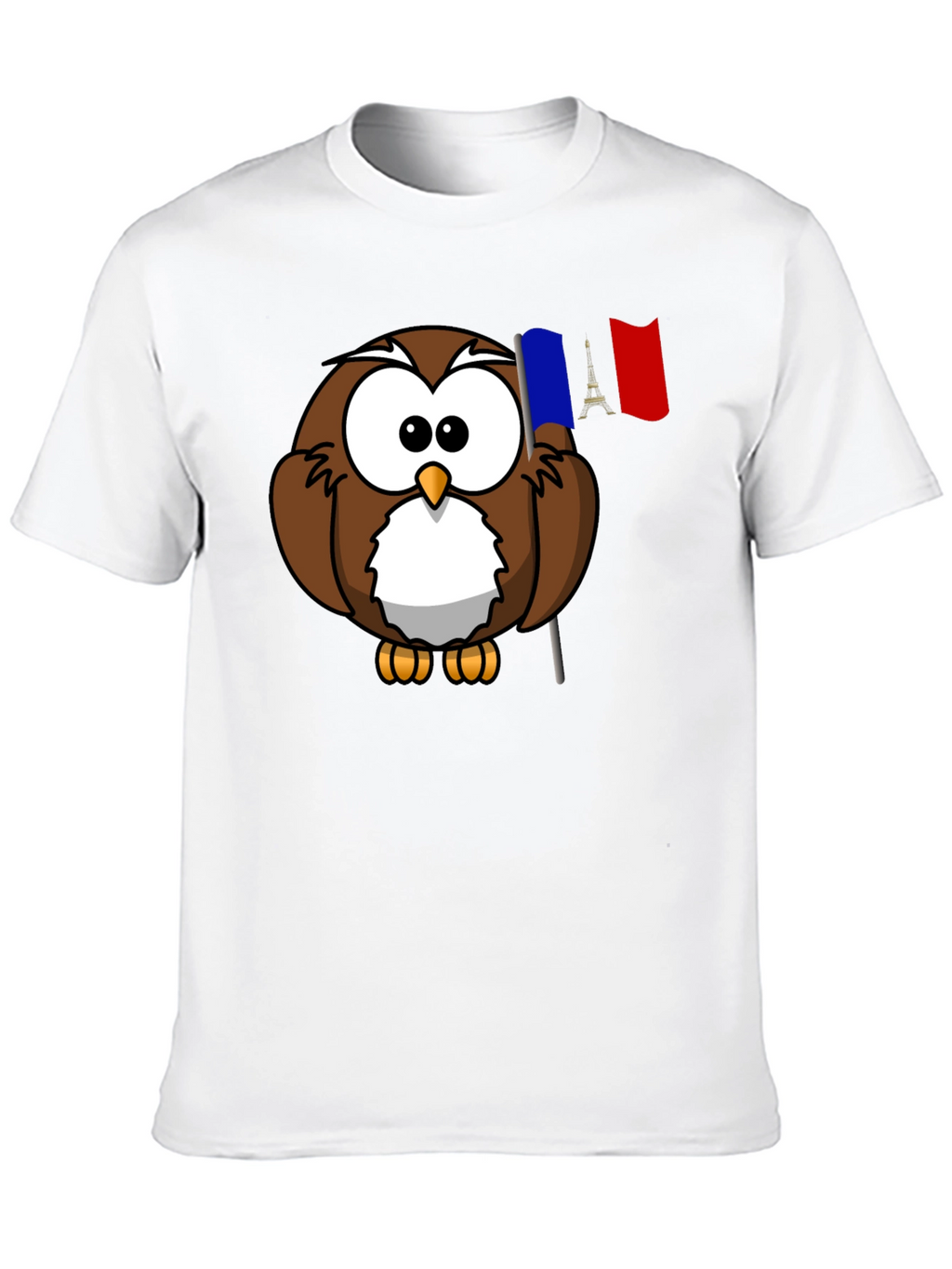 Owl Holding French Flag T-Shirt