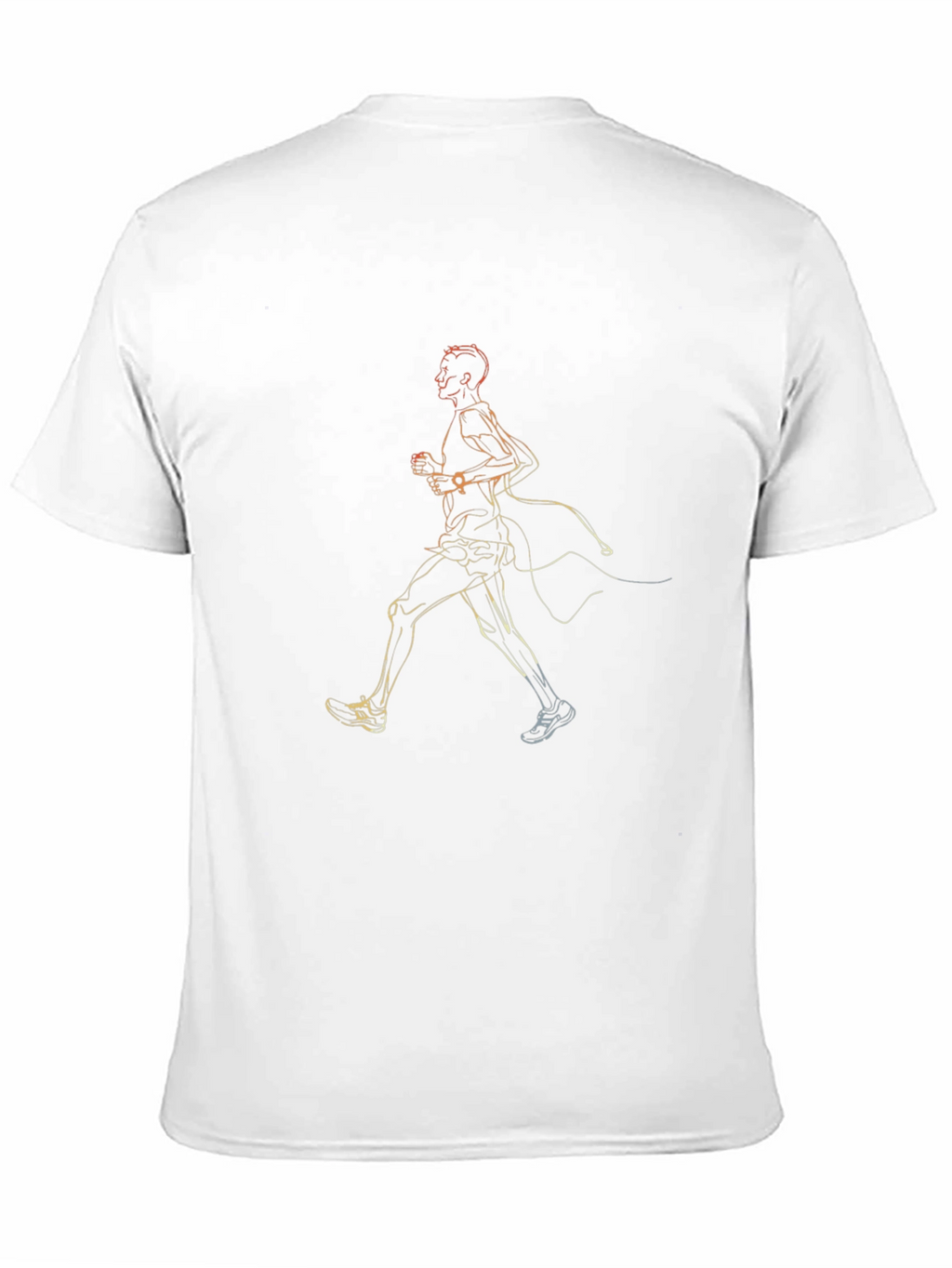 Runner Outline Graphic Tee - Sporty Casual T-Shirt