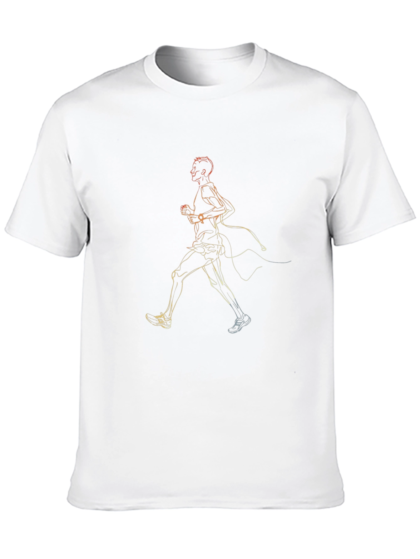 Runner Outline Graphic Tee - Sporty Casual T-Shirt