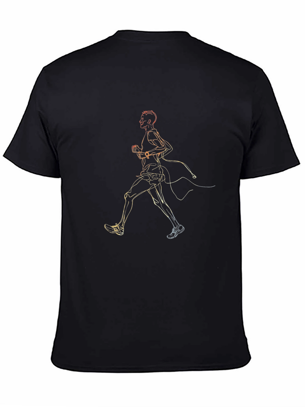 Runner Outline Graphic Tee - Sporty Casual T-Shirt