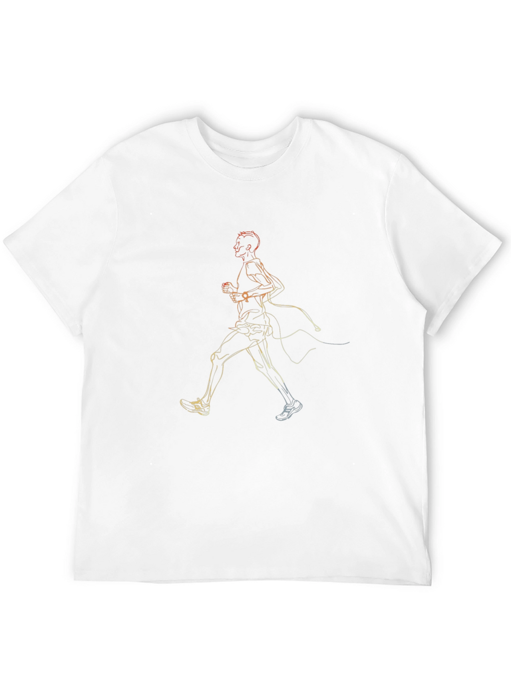 Runner Outline Graphic Tee - Sporty Casual T-Shirt