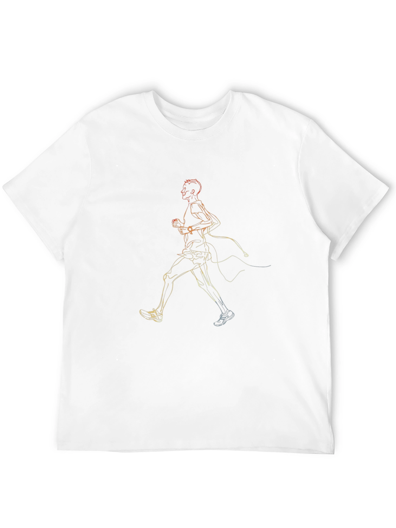 Runner Outline Graphic Tee - Sporty Casual T-Shirt
