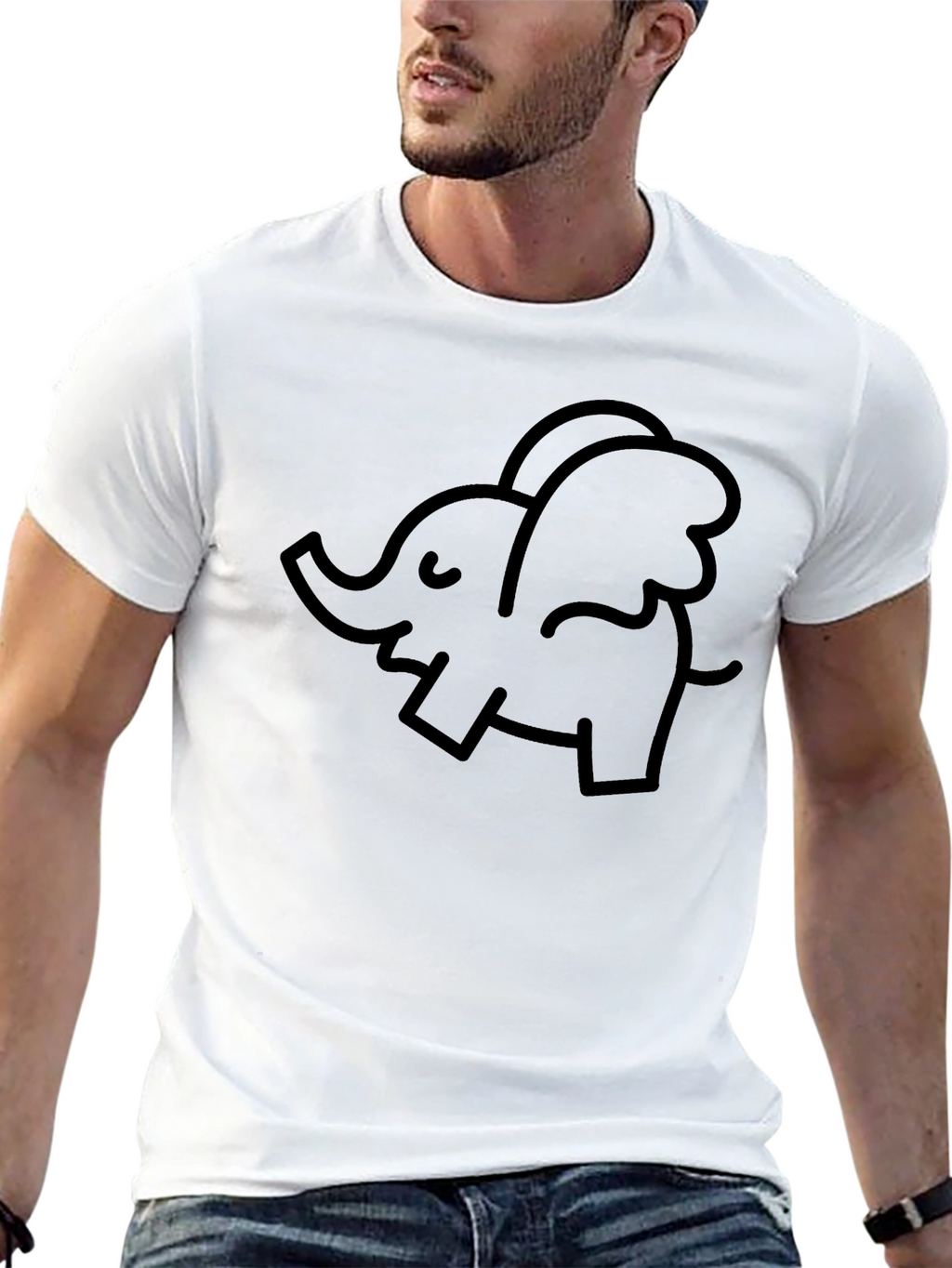 Elephant With Wings Graphic Tee - Unisex