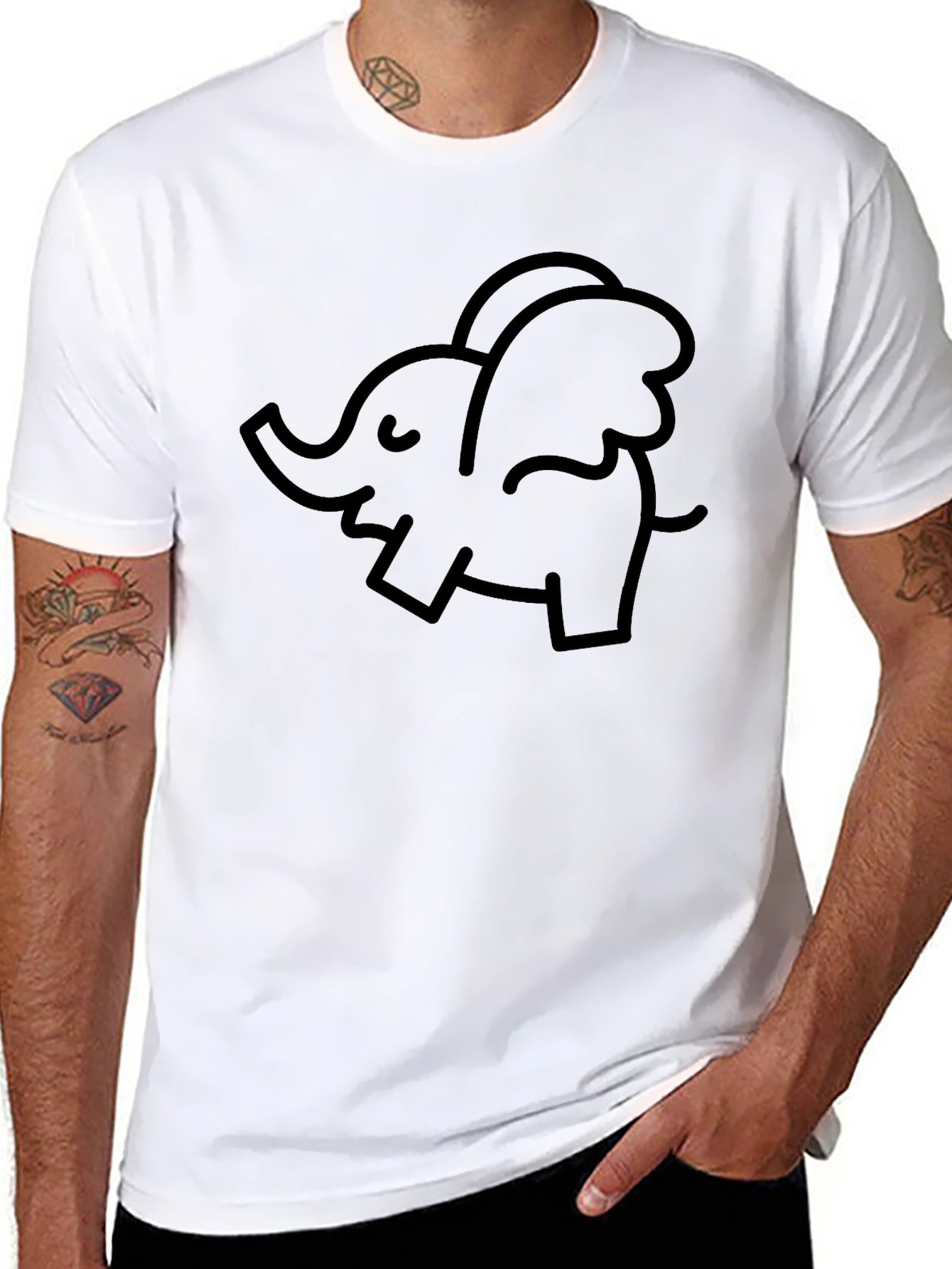 Elephant With Wings Graphic Tee - Unisex