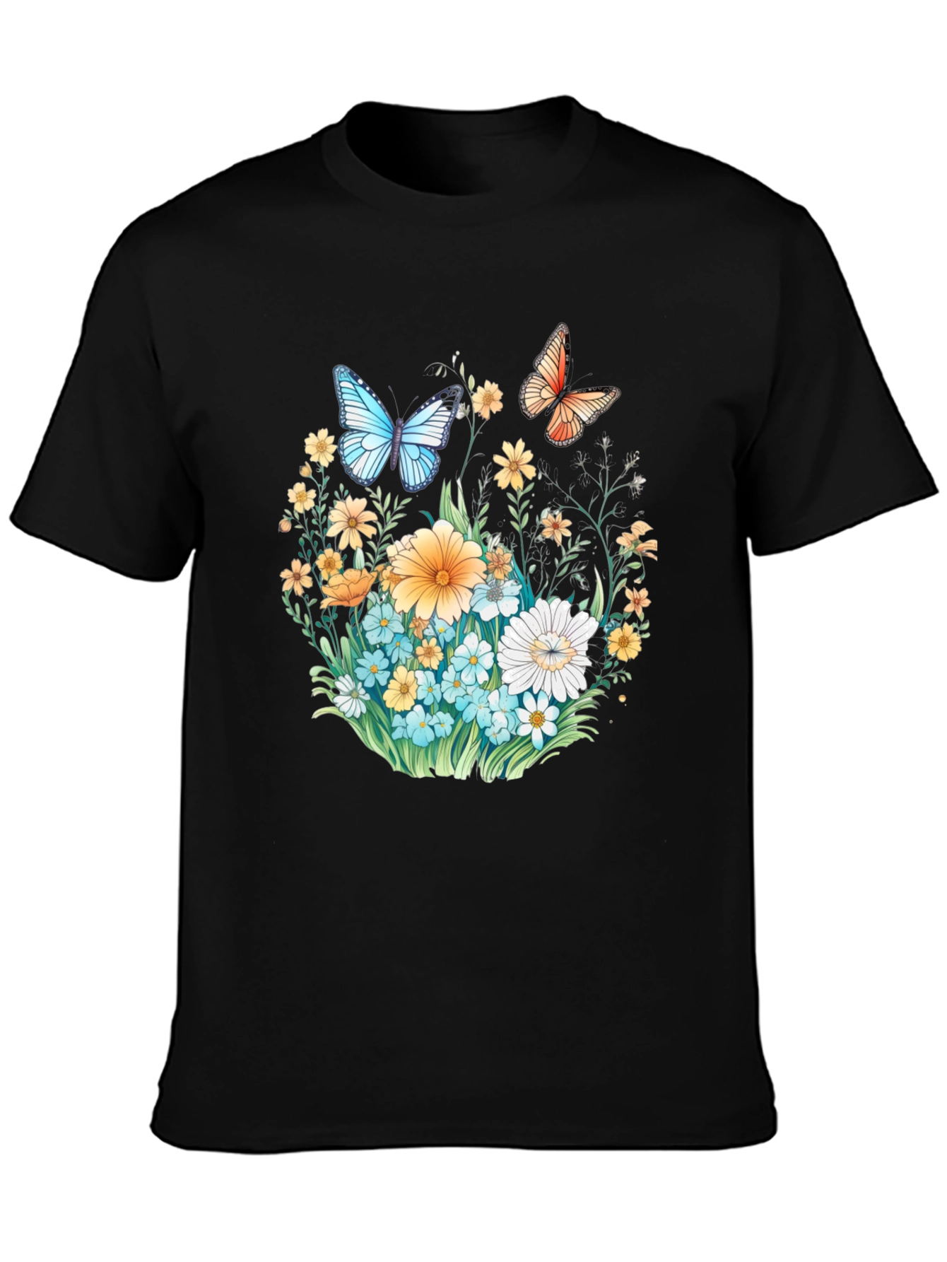 Floral Butterfly Graphic T-Shirt
