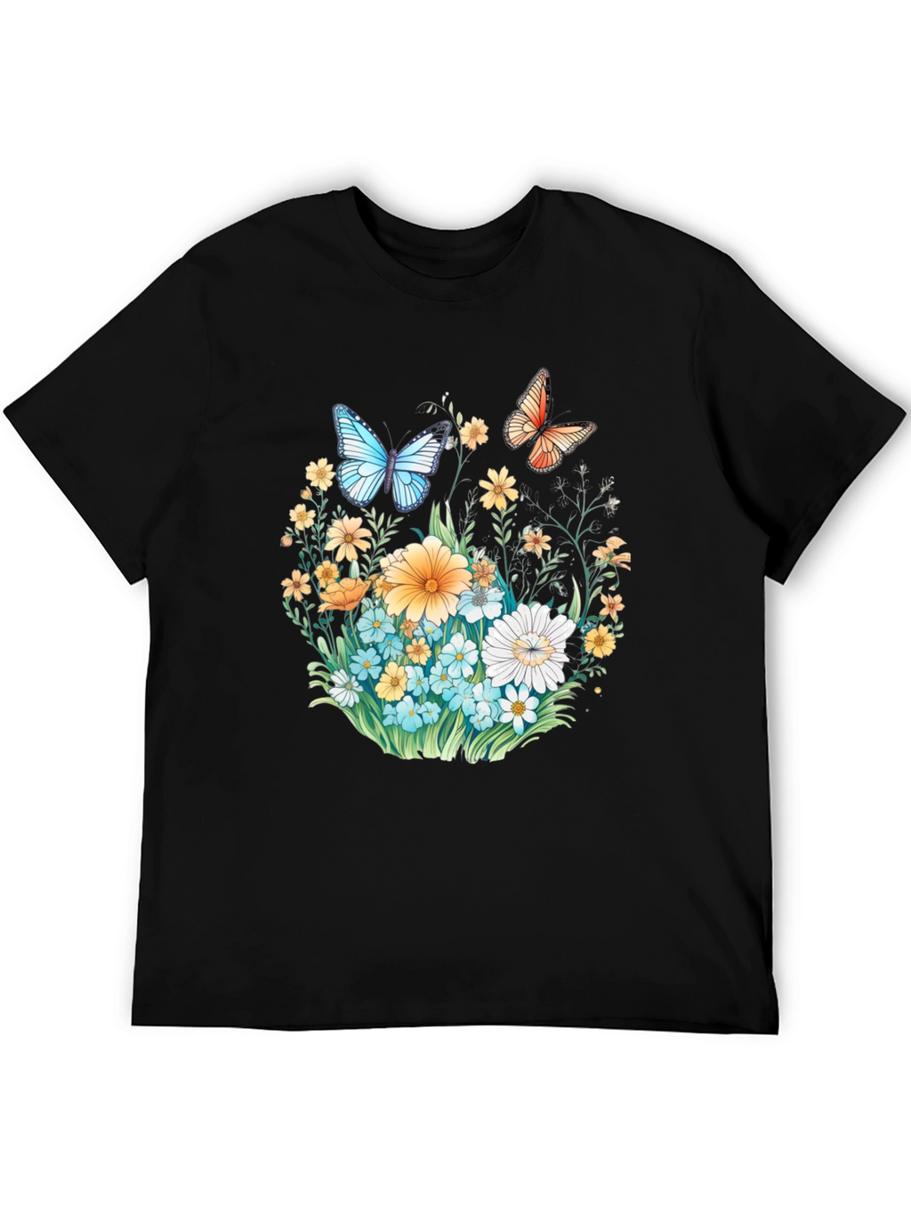 Floral Butterfly Graphic T-Shirt
