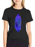 Galaxy Crystal Graphic T-Shirt - Unique Space Design