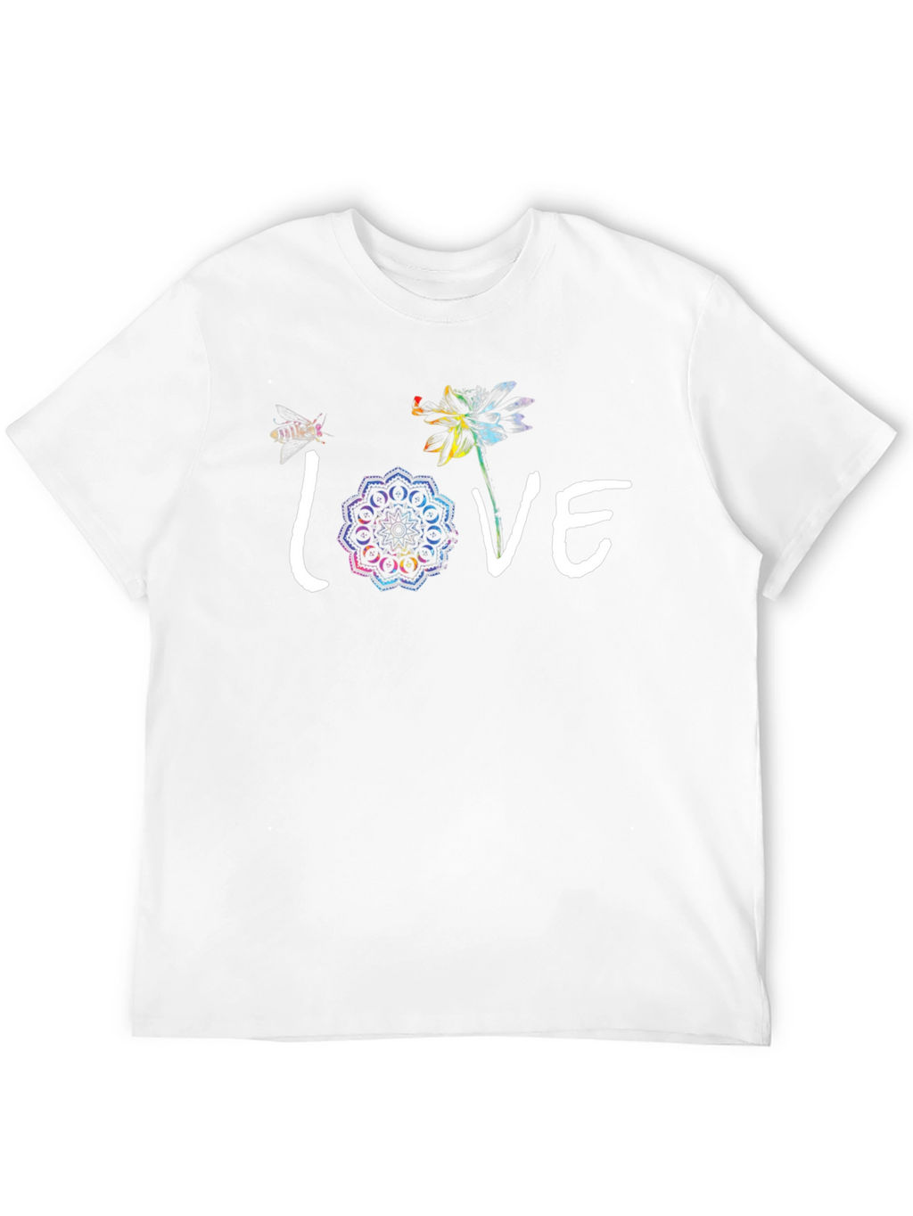 Love Flower Graphic Black T-Shirt