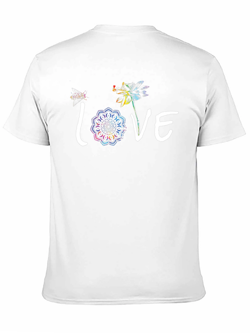 Love Flower Graphic Black T-Shirt