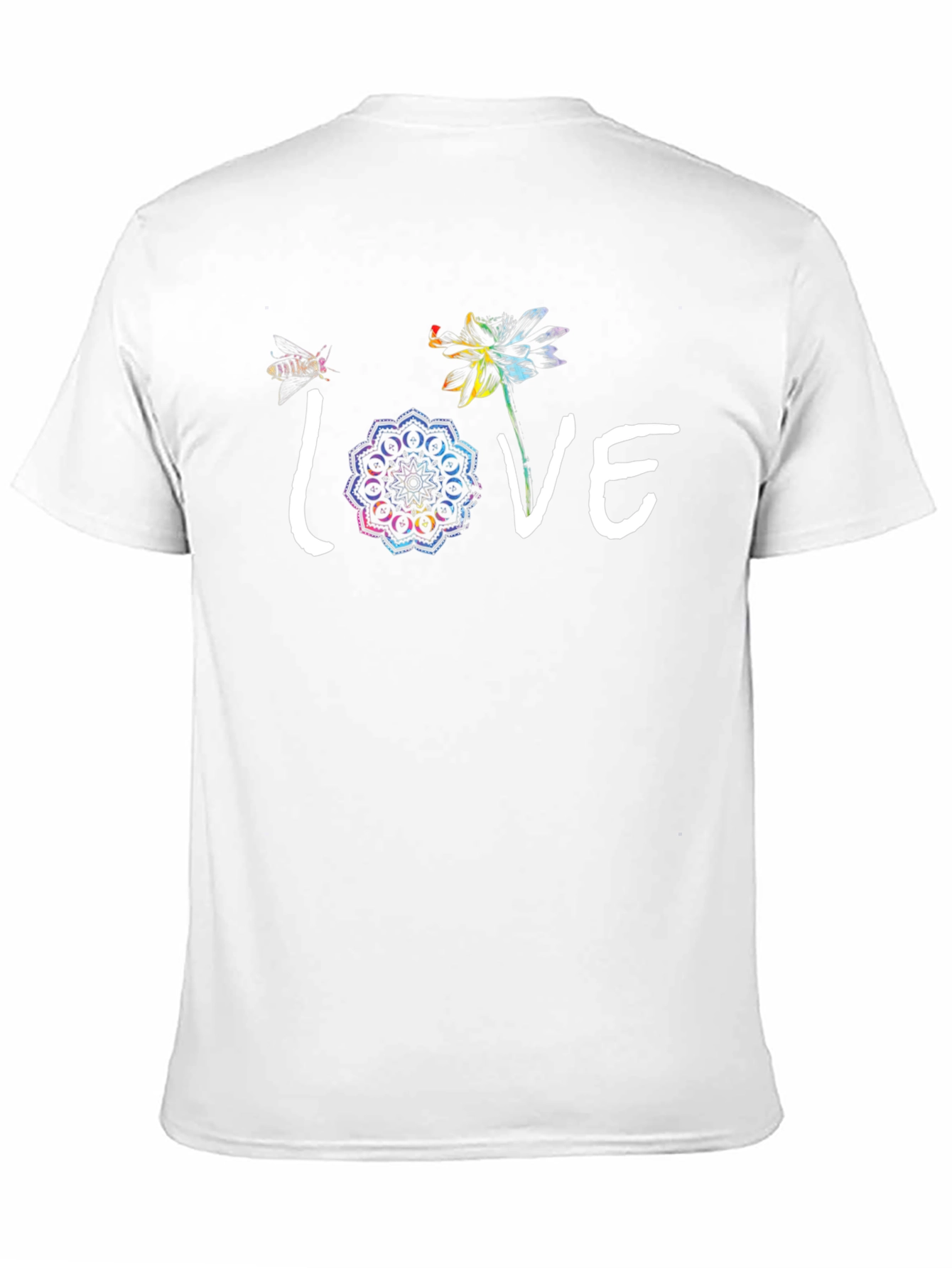 Love Flower Graphic Black T-Shirt