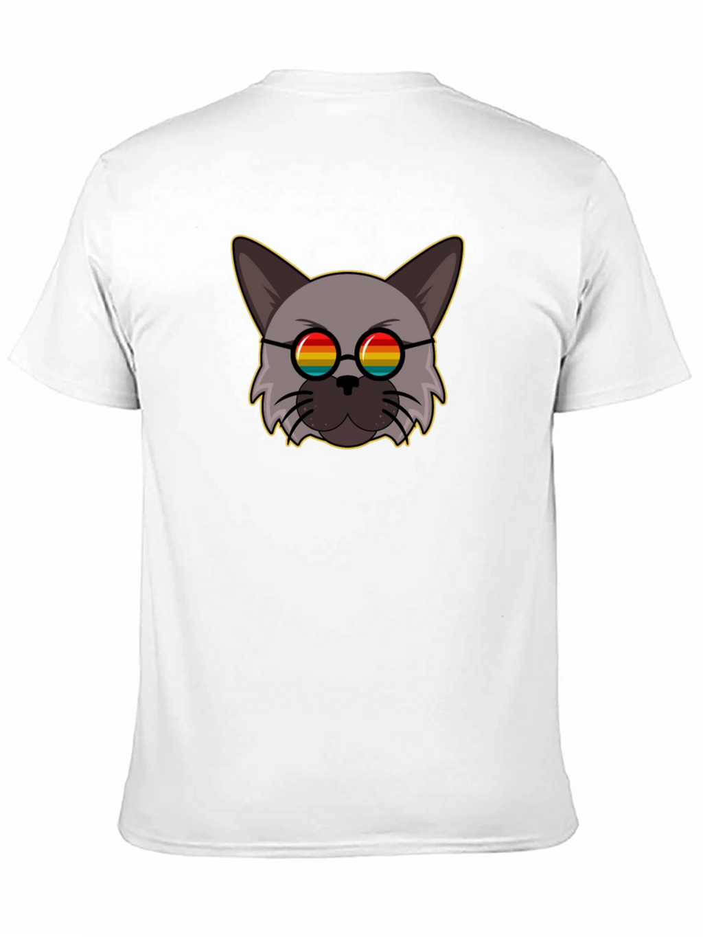 Rainbow Glasses Cat Graphic Tee