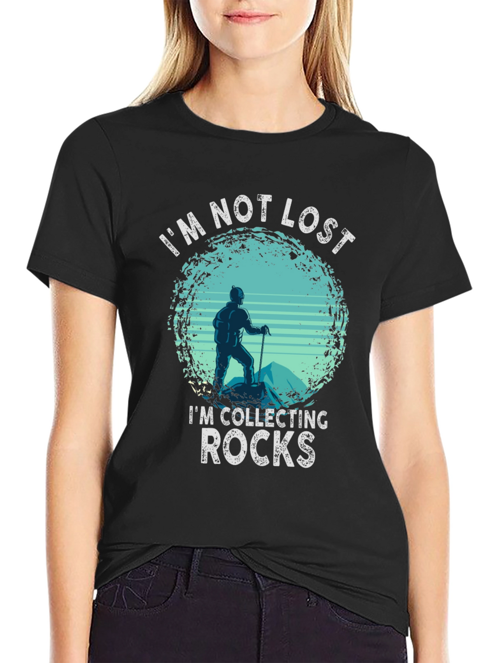 Im Not Lost Im Collecting Rocks Graphic T-Shirt