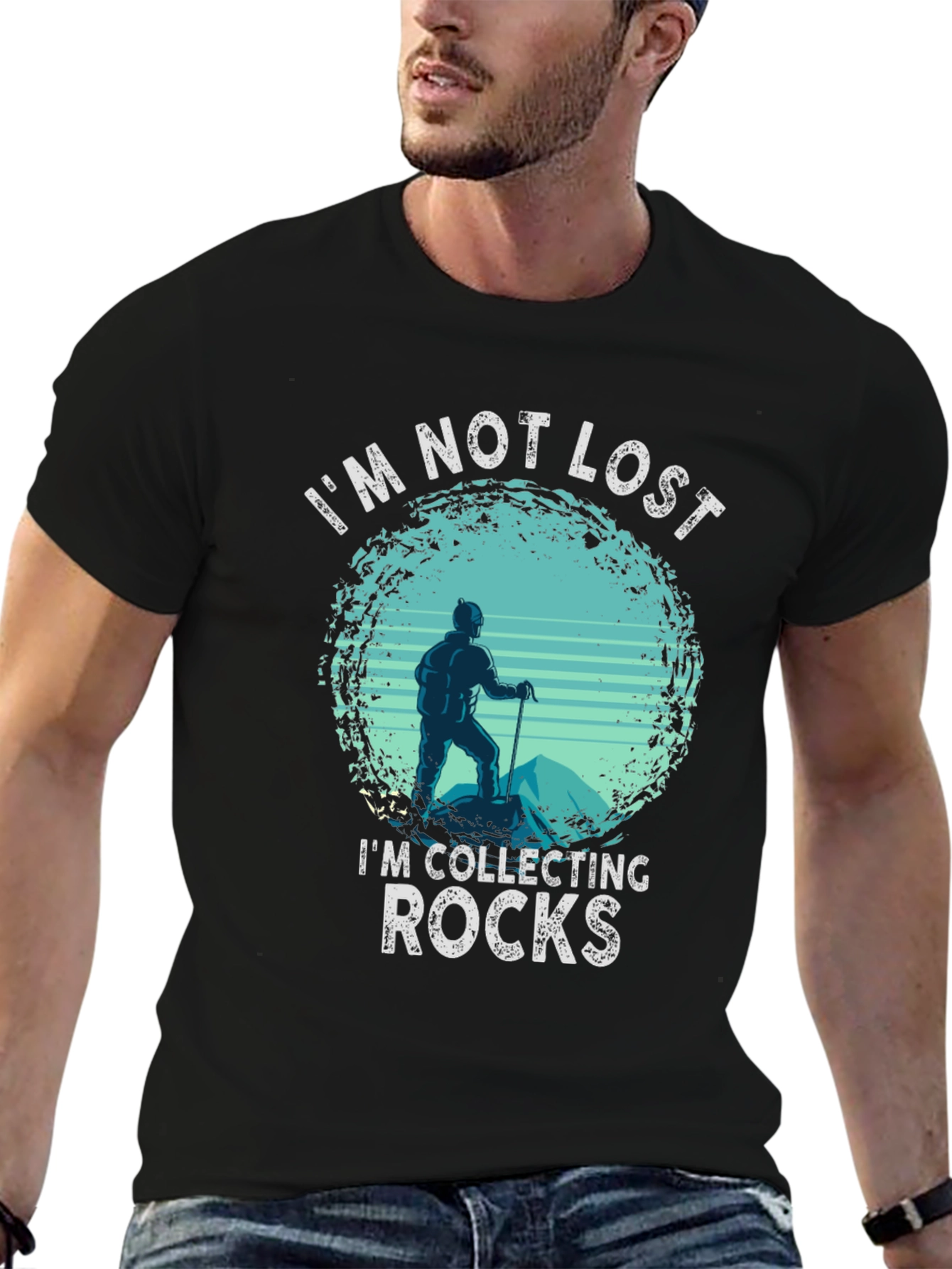 Im Not Lost Im Collecting Rocks Graphic T-Shirt