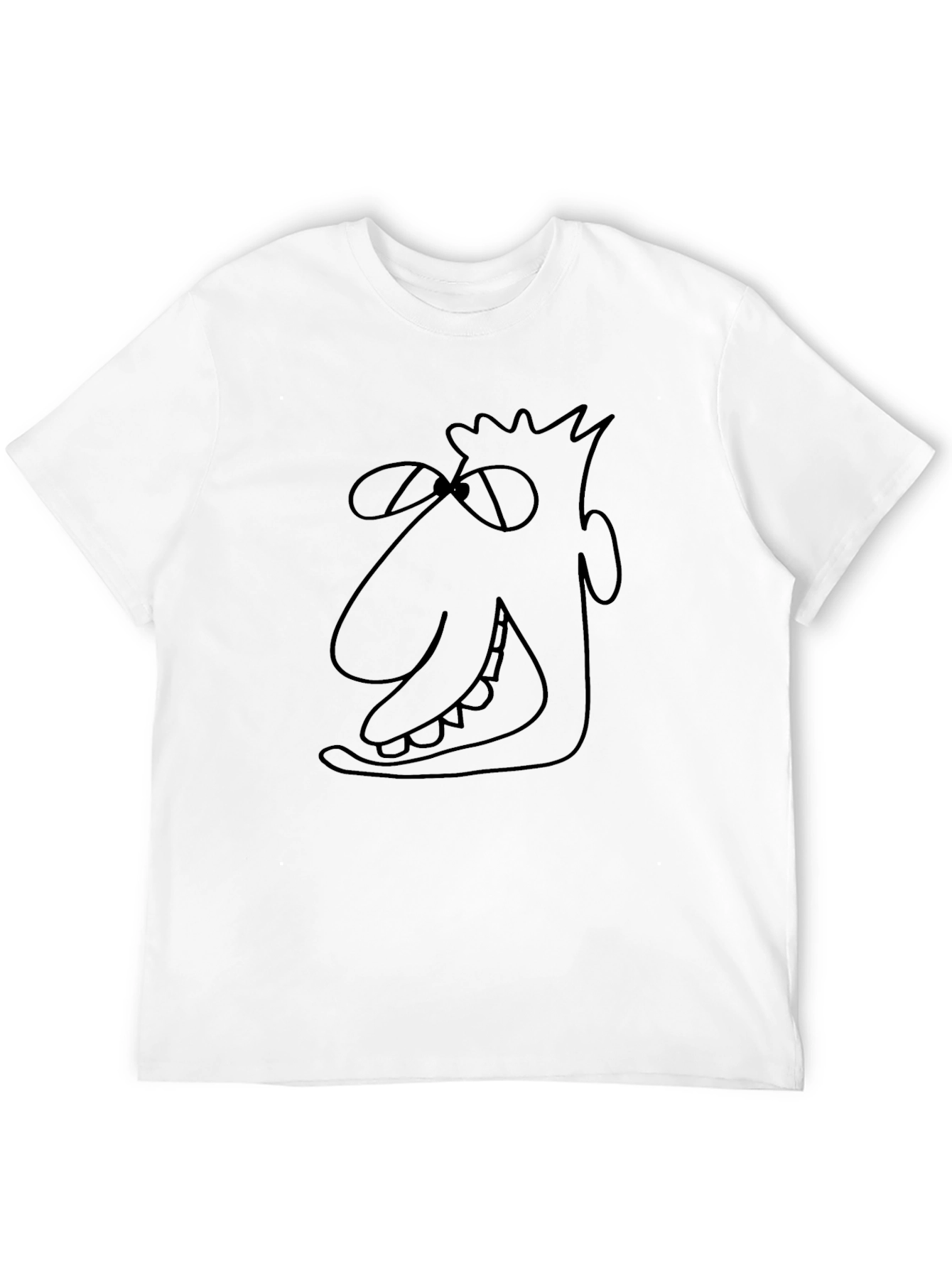 Cartoon Face Black T-Shirt