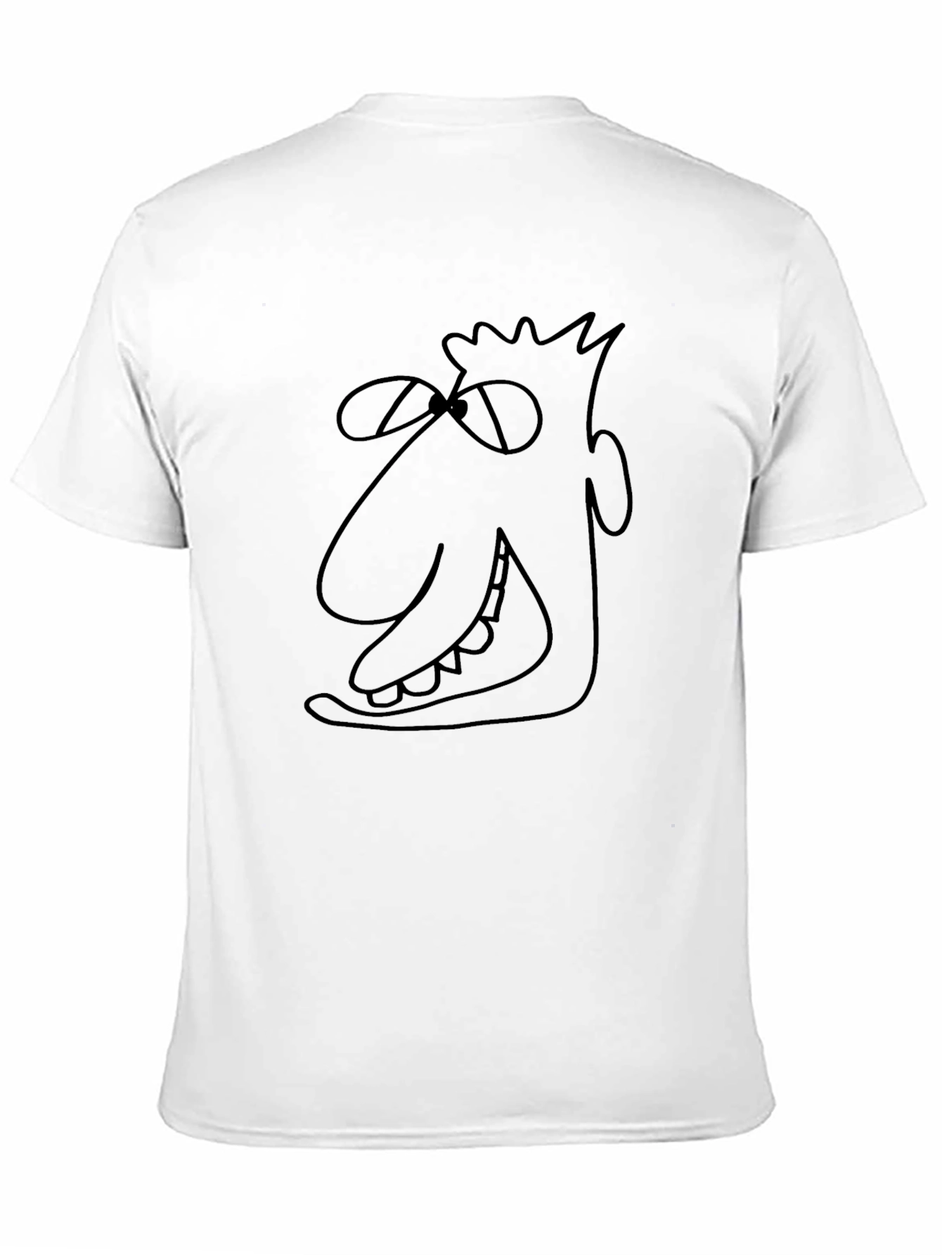 Cartoon Face Black T-Shirt