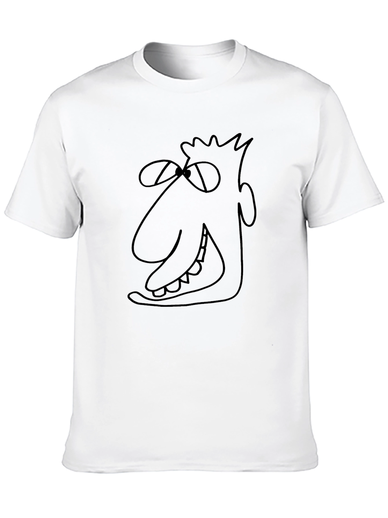 Cartoon Face Black T-Shirt