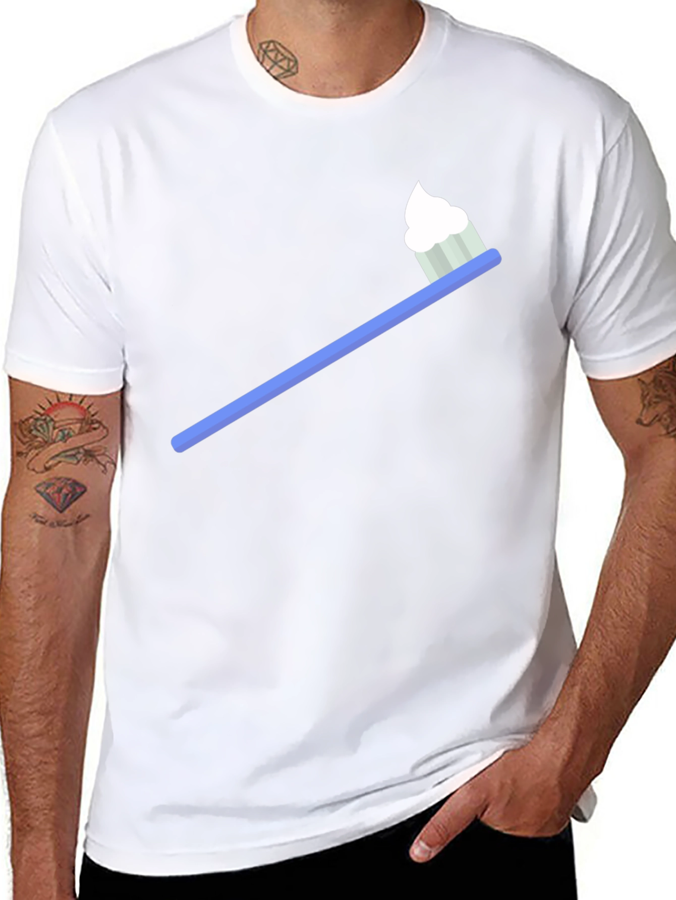 Toothbrush T-Shirt - Quirky Dental Hygiene Tee