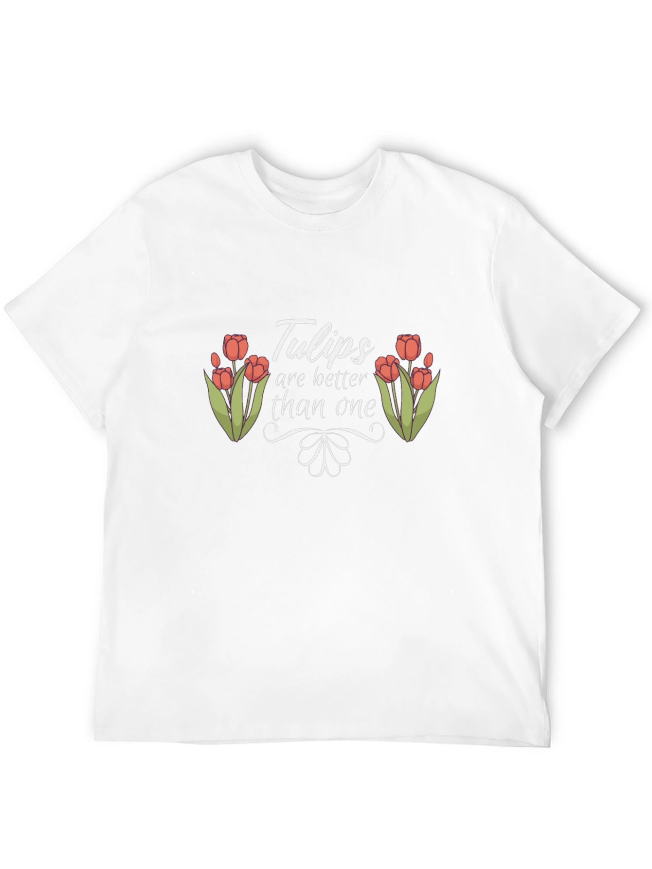 Tulips Are Better Than One Black Tee