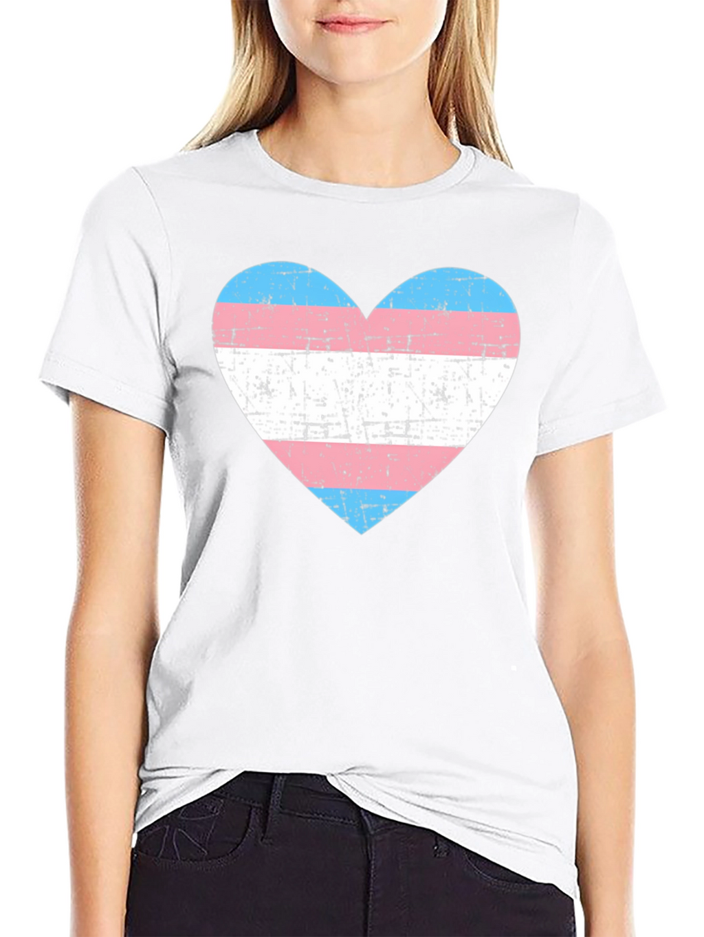 Transgender Pride Heart Graphic T-Shirt