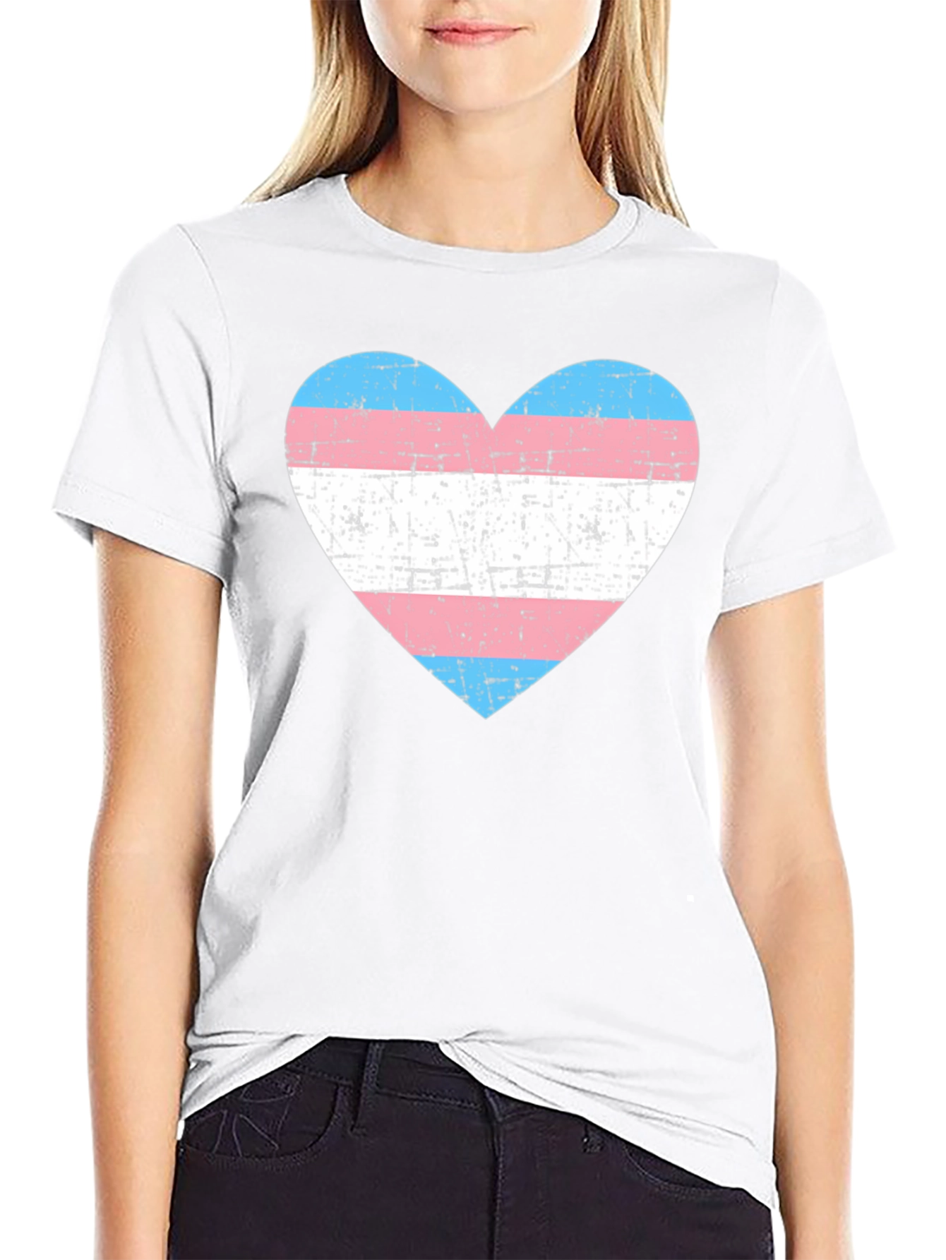 Transgender Pride Heart Graphic T-Shirt