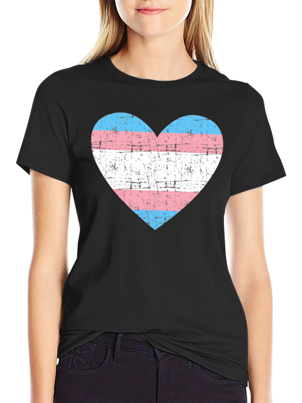 Transgender Pride Heart Graphic T-Shirt