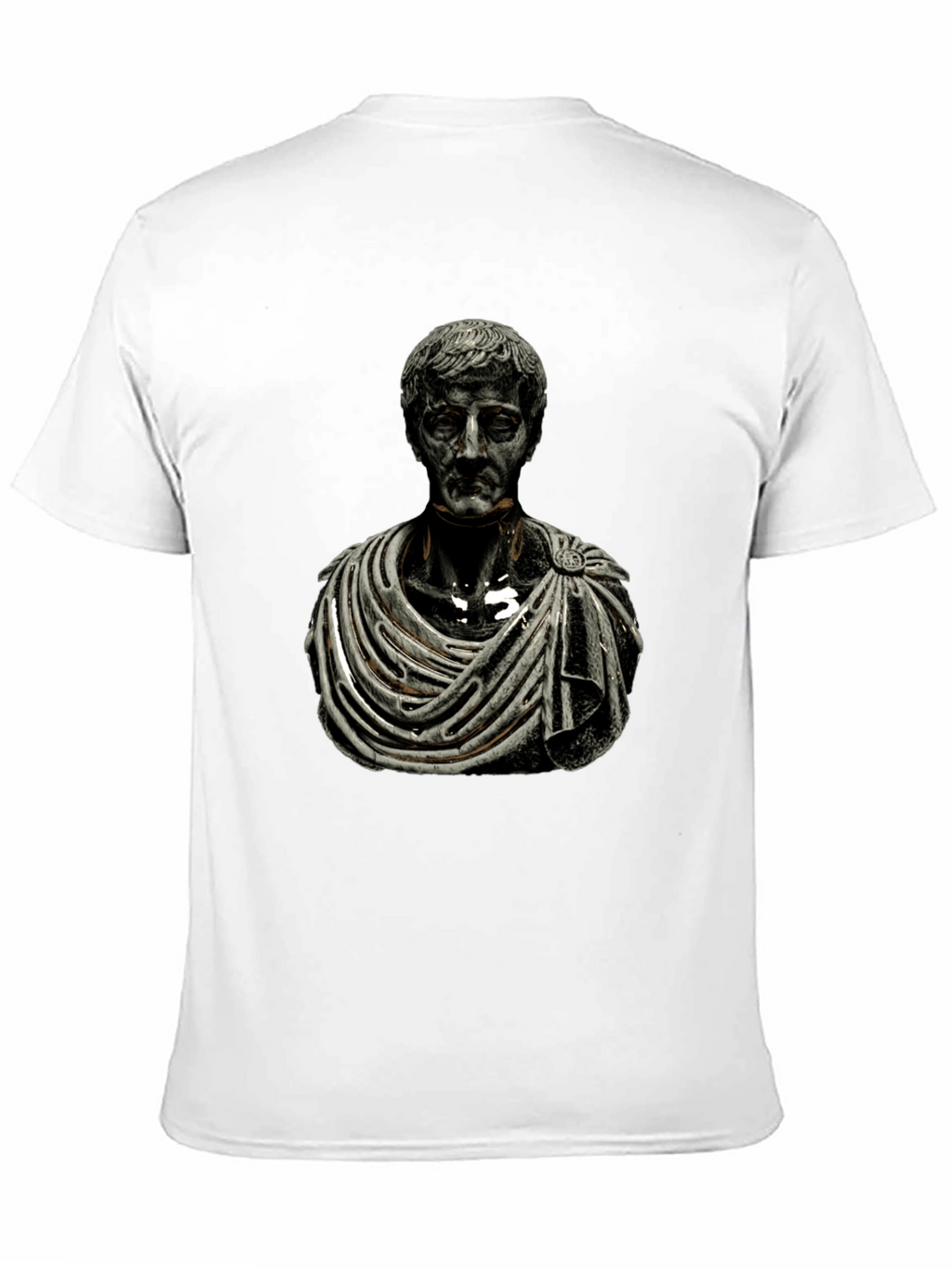 Roman Bust Graphic Tee - Black Cotton Blend