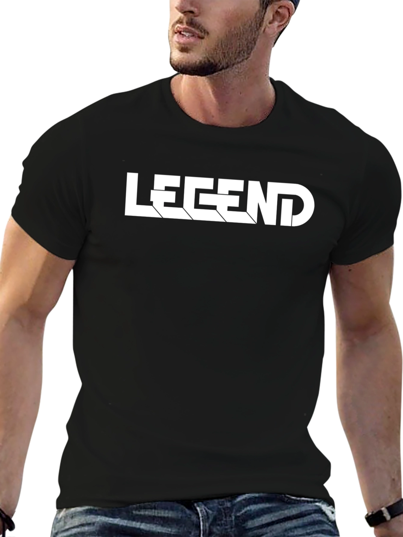 Legend Graphic Print Black T-Shirt