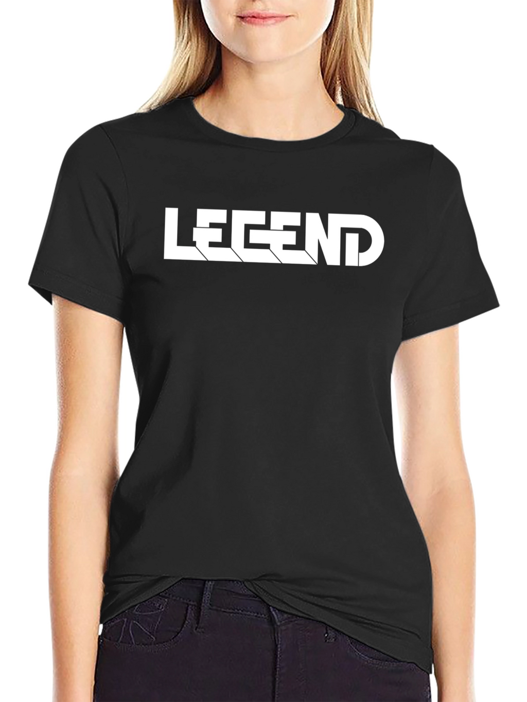Legend Graphic Print Black T-Shirt